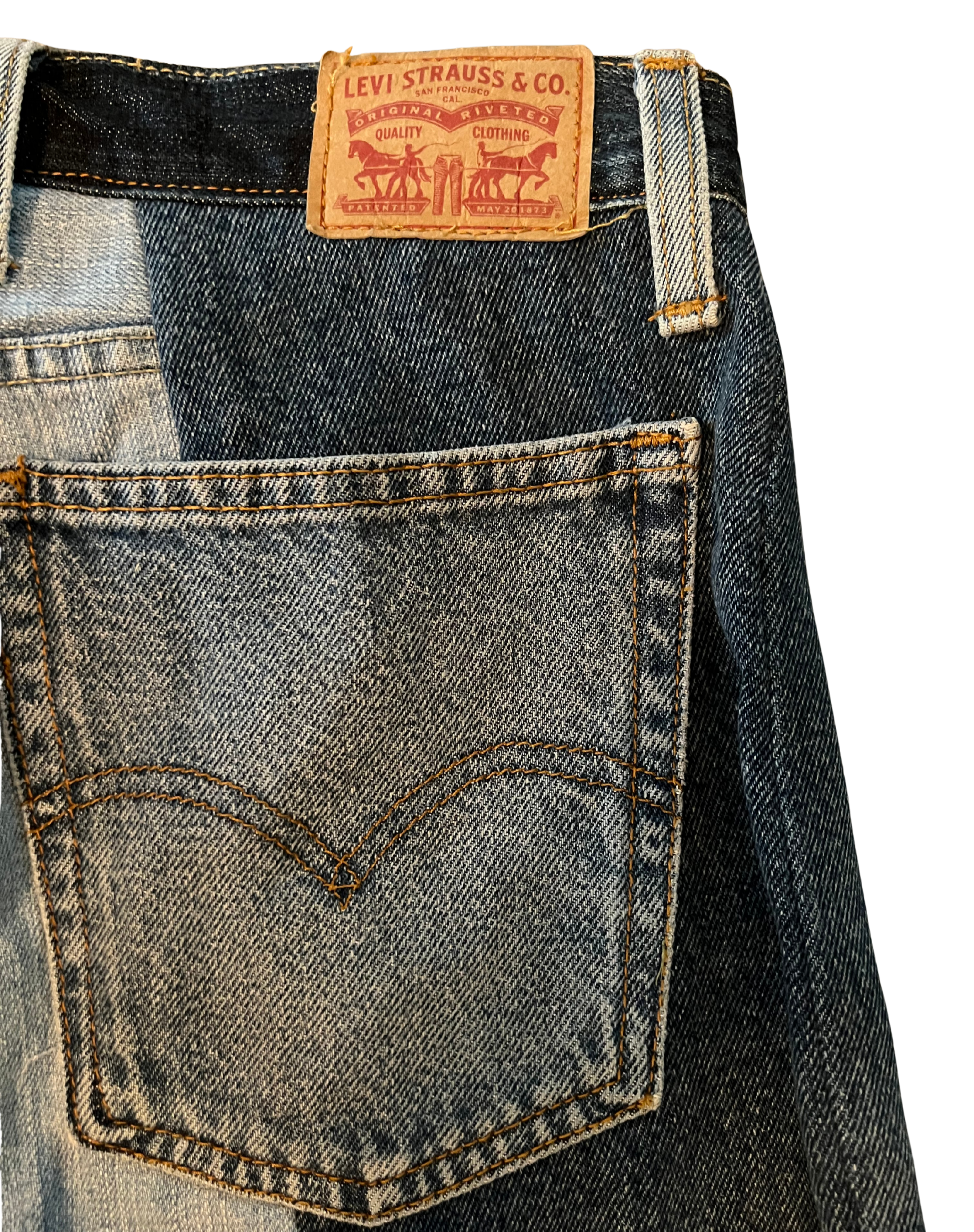 The Reclaimed Levi’s — One-of-One Patchwork Jeans