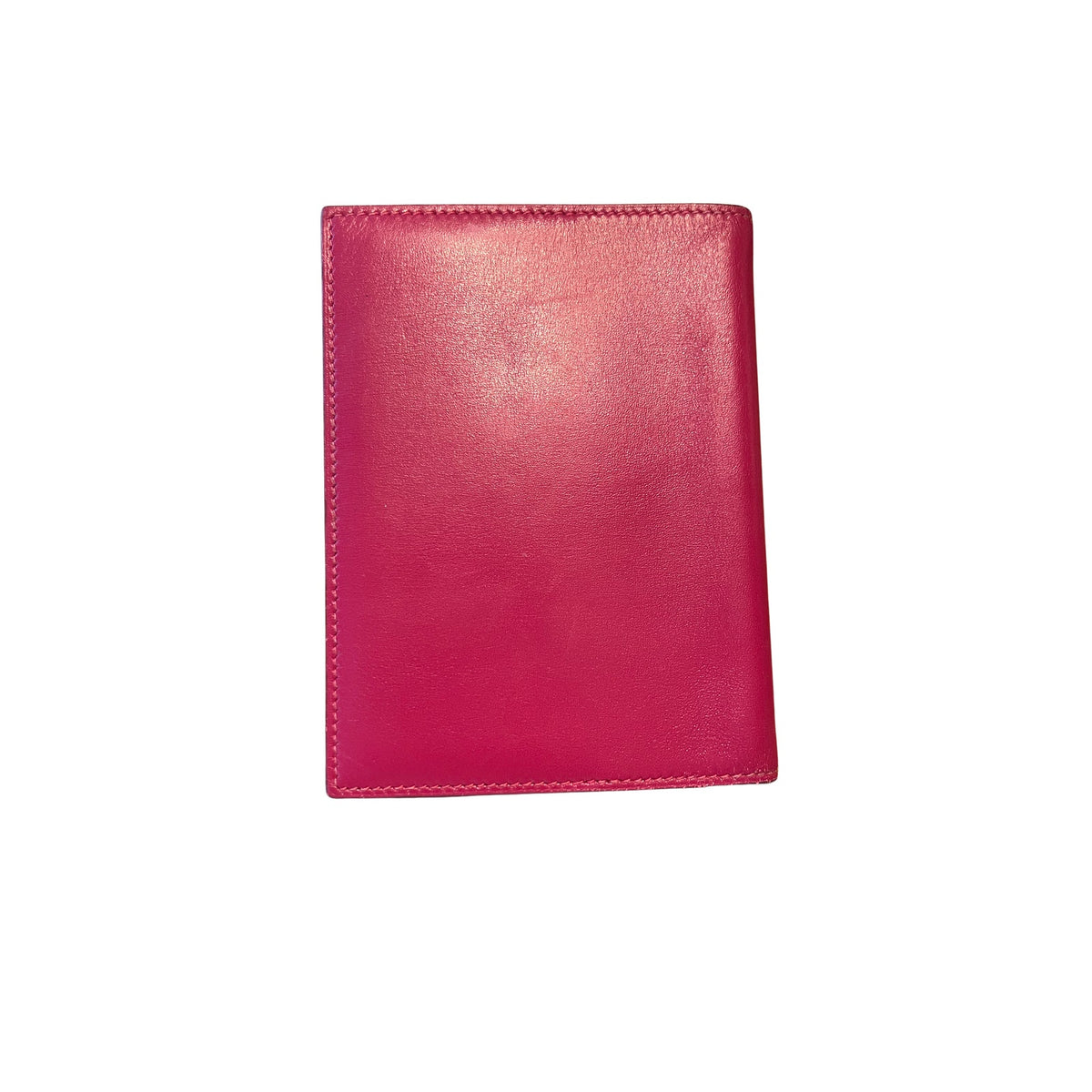 Hermès Leather Passport Holder | Vibrant Pink & Red | 3.75" x 5" | COA Included