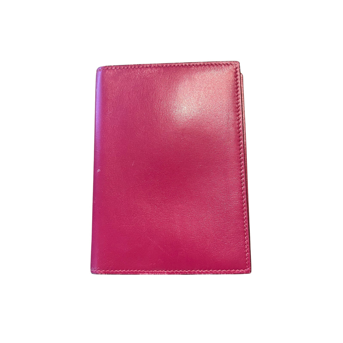 Hermès Leather Passport Holder | Vibrant Pink & Red | 3.75" x 5" | COA Included