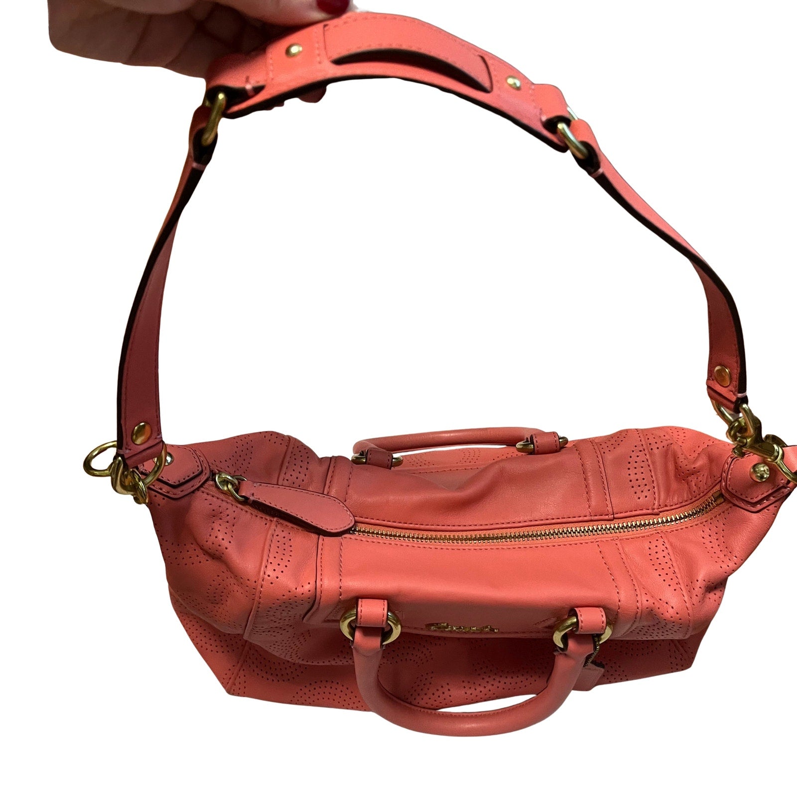 Coach Ashley Coral Shoulder Bag