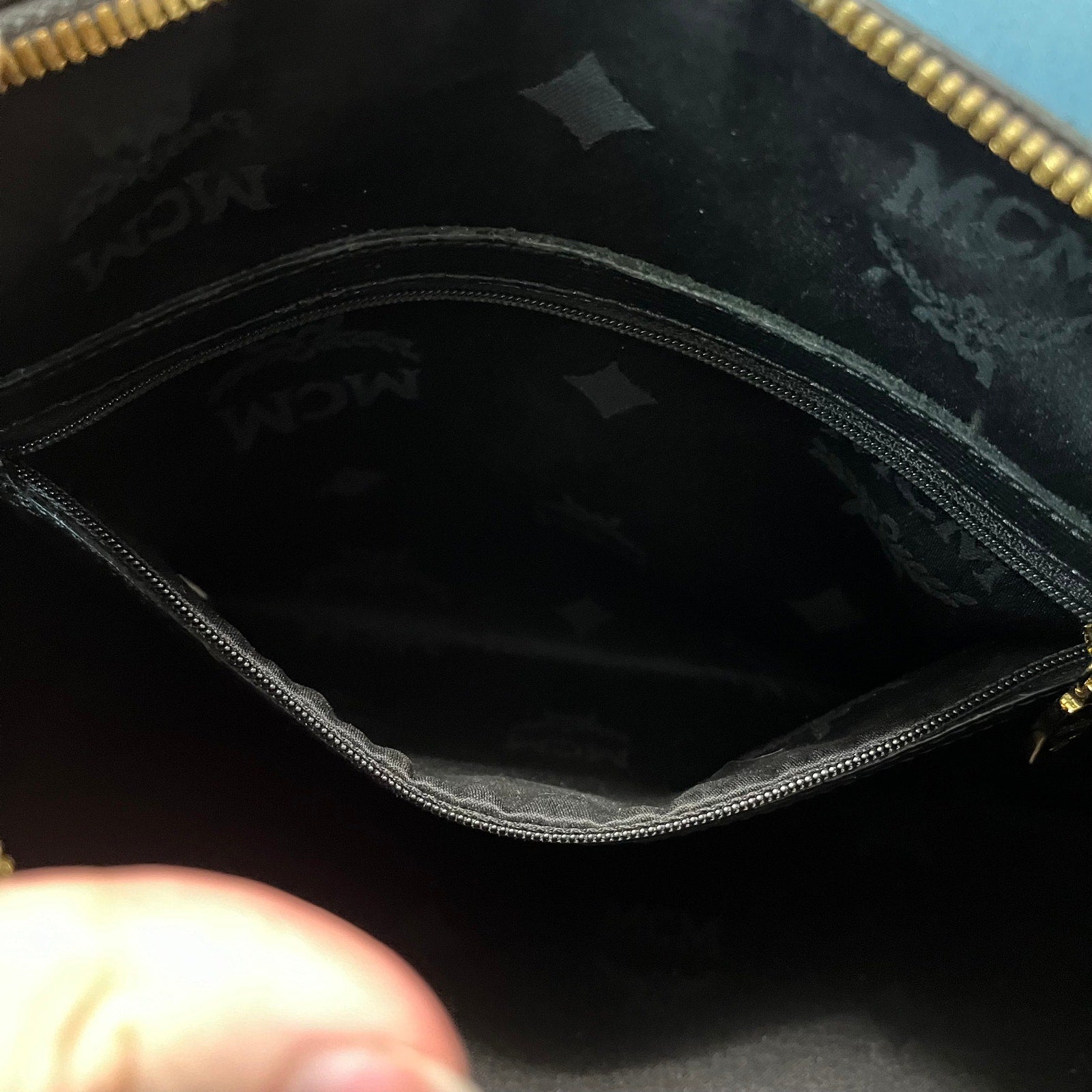 MCM Black Boston Bag in Saffiano Leather