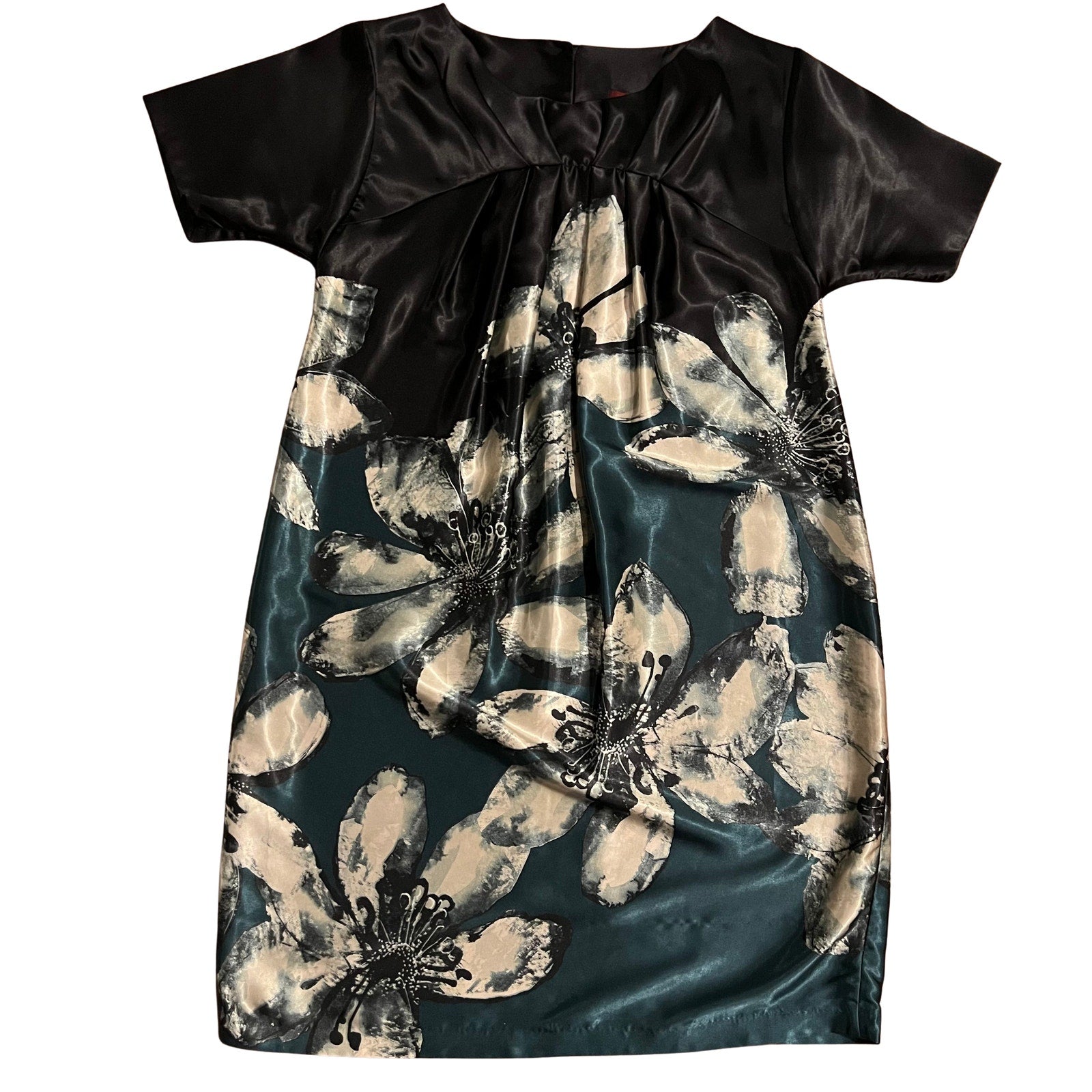 Jus de Pommes Floral Satin Dress