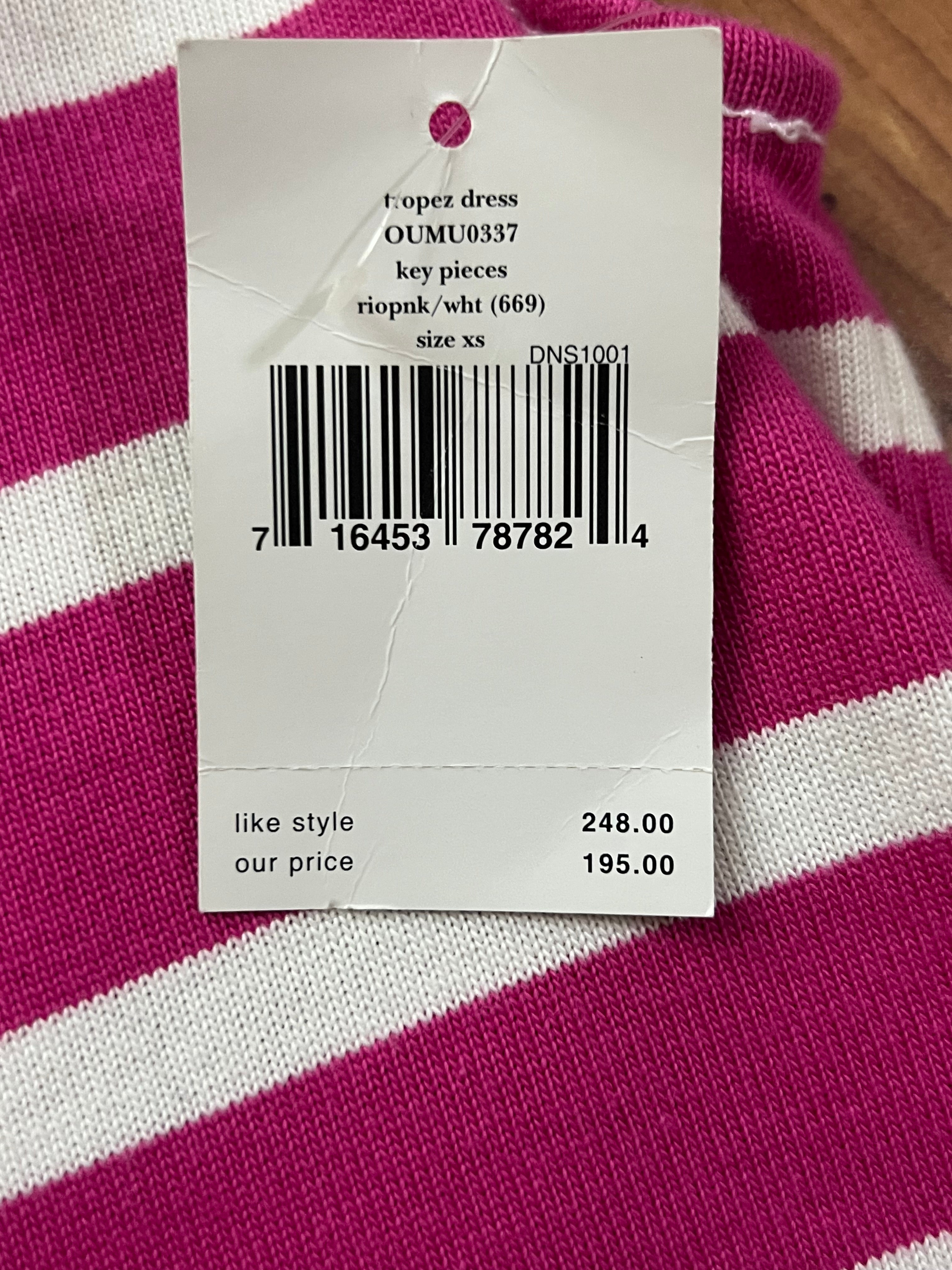 Kate Spade New York Pink & White Stripe Knit Dress