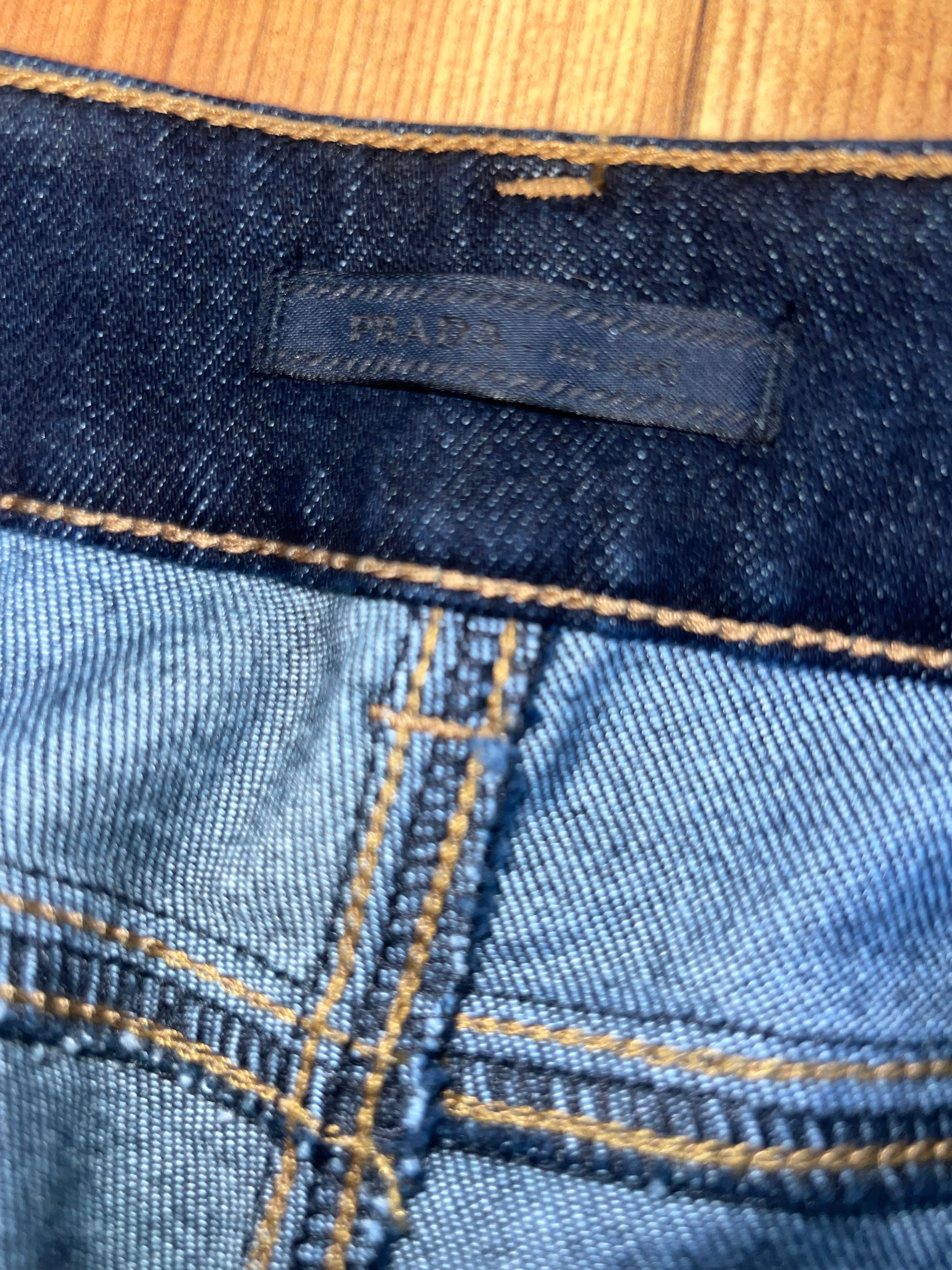 Prada Light Soft Denim Stretch Jeans | Indigo Blue | Size 26 | NWT