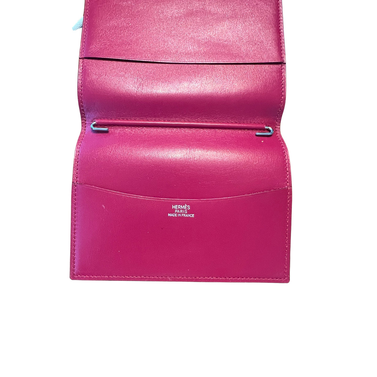 Hermès Leather Passport Holder | Vibrant Pink & Red | 3.75" x 5" | COA Included