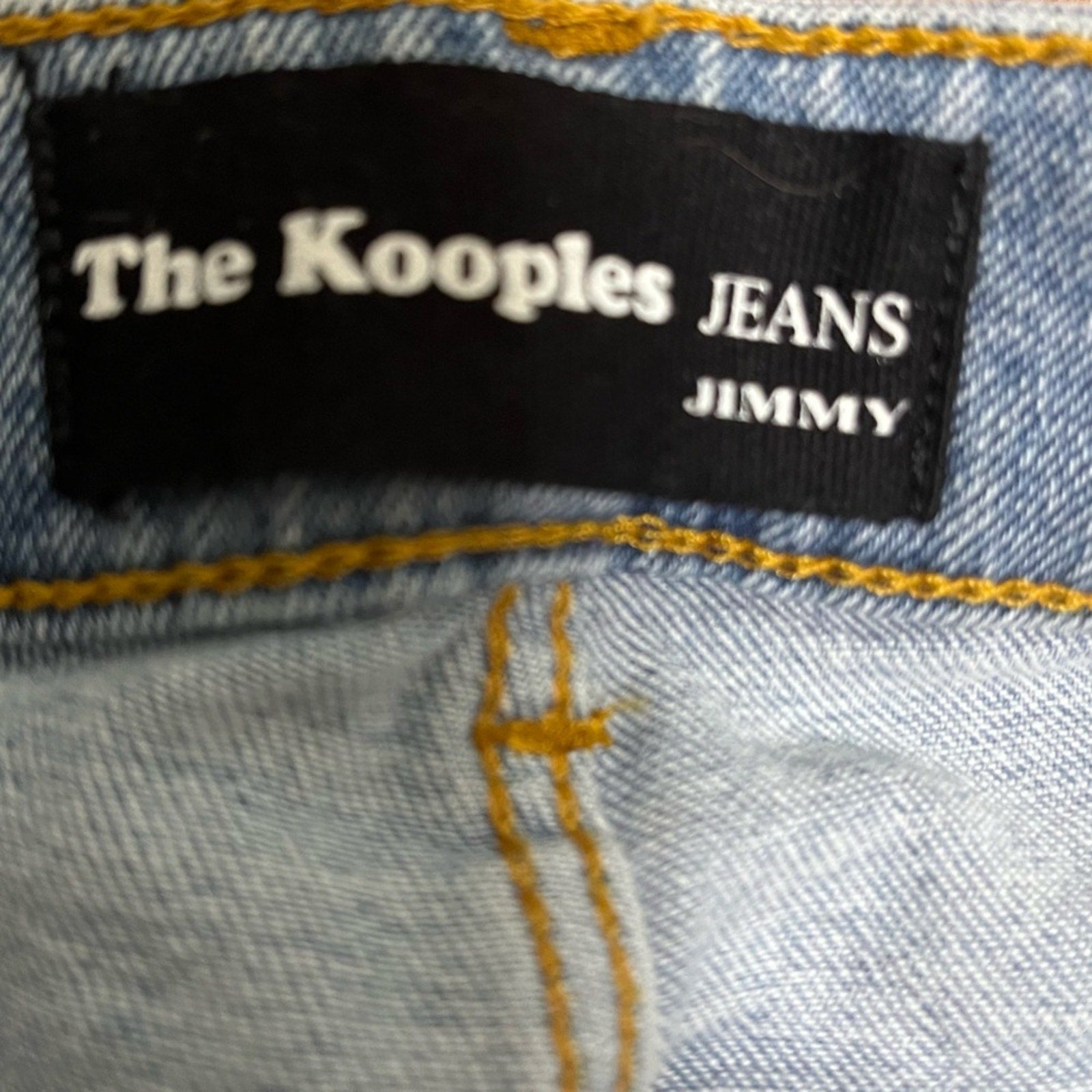 The Kooples Blue Ankle Cropped Jeans with Distressed Details