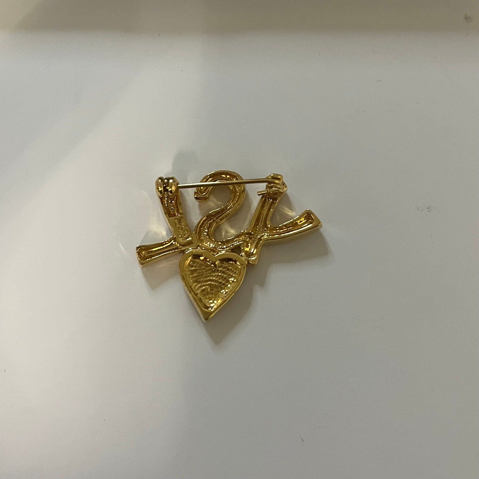 YSL Heart Brooch