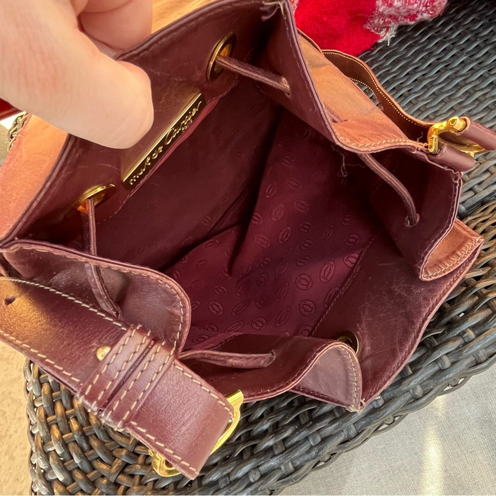Cartier Seau Leather Bucket Bag