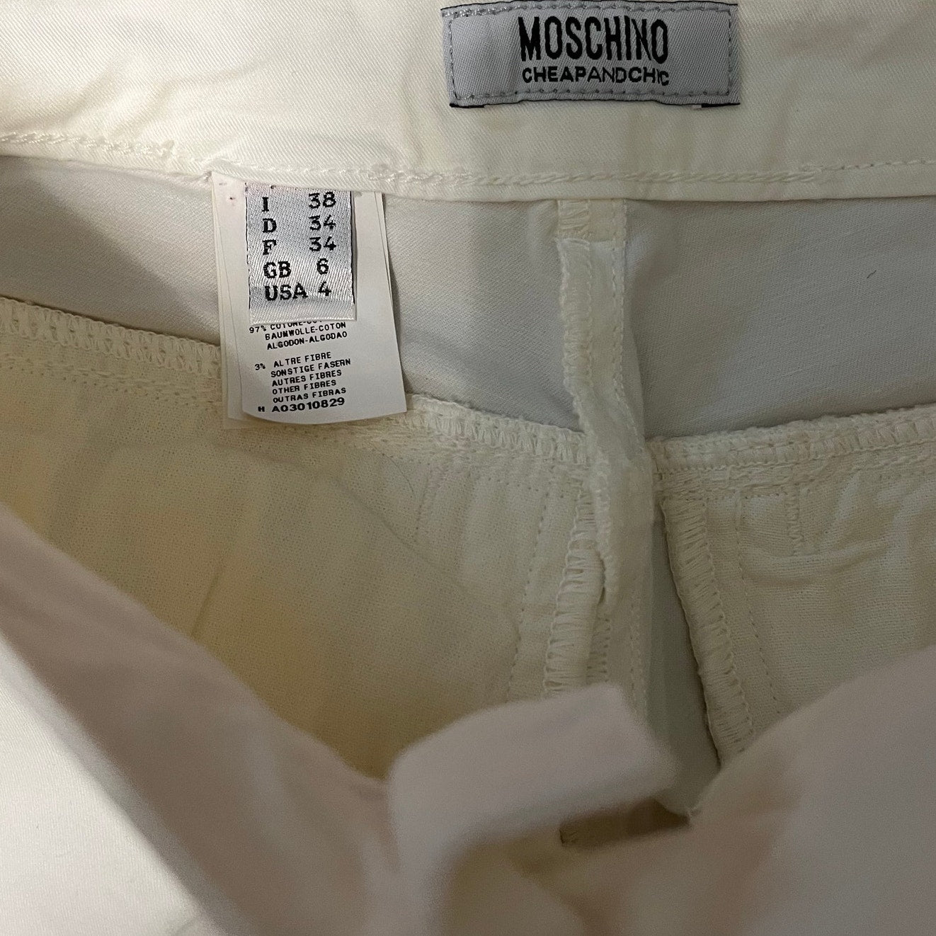 Moschino Cheap and Chic White Skinny Pants