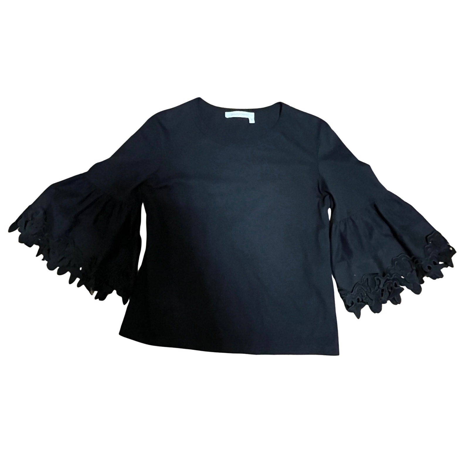 See by Chloe Black Bell Sleeve Top