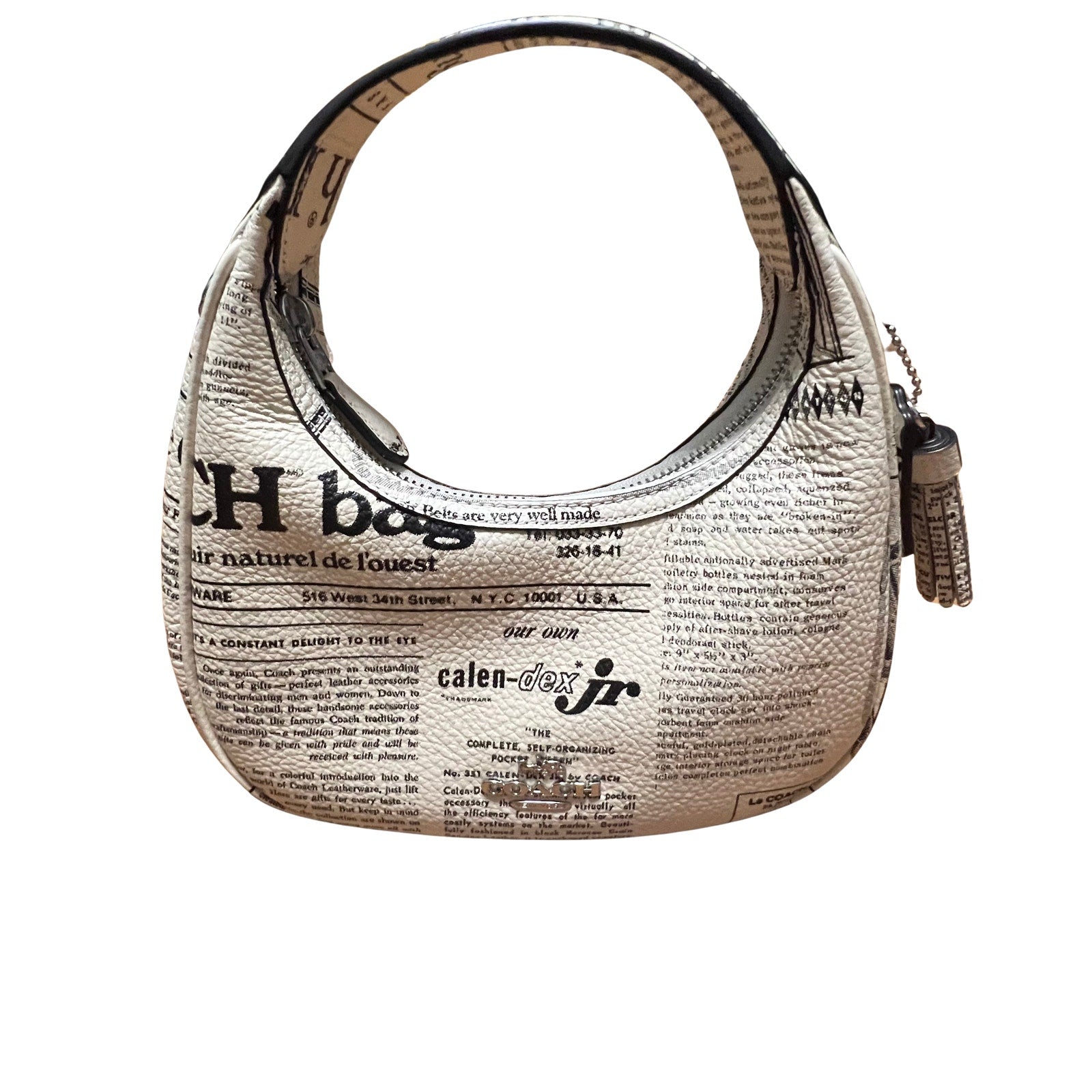 New Coach Carmen Mini Crossbody Bag With Newspaper Print