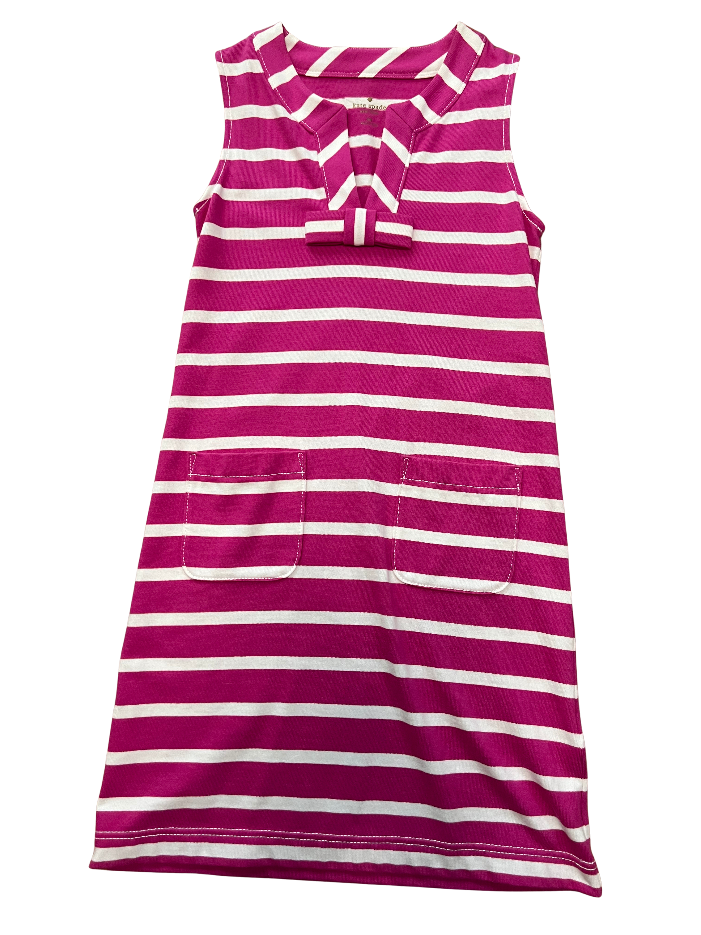 Kate Spade New York Pink & White Stripe Knit Dress