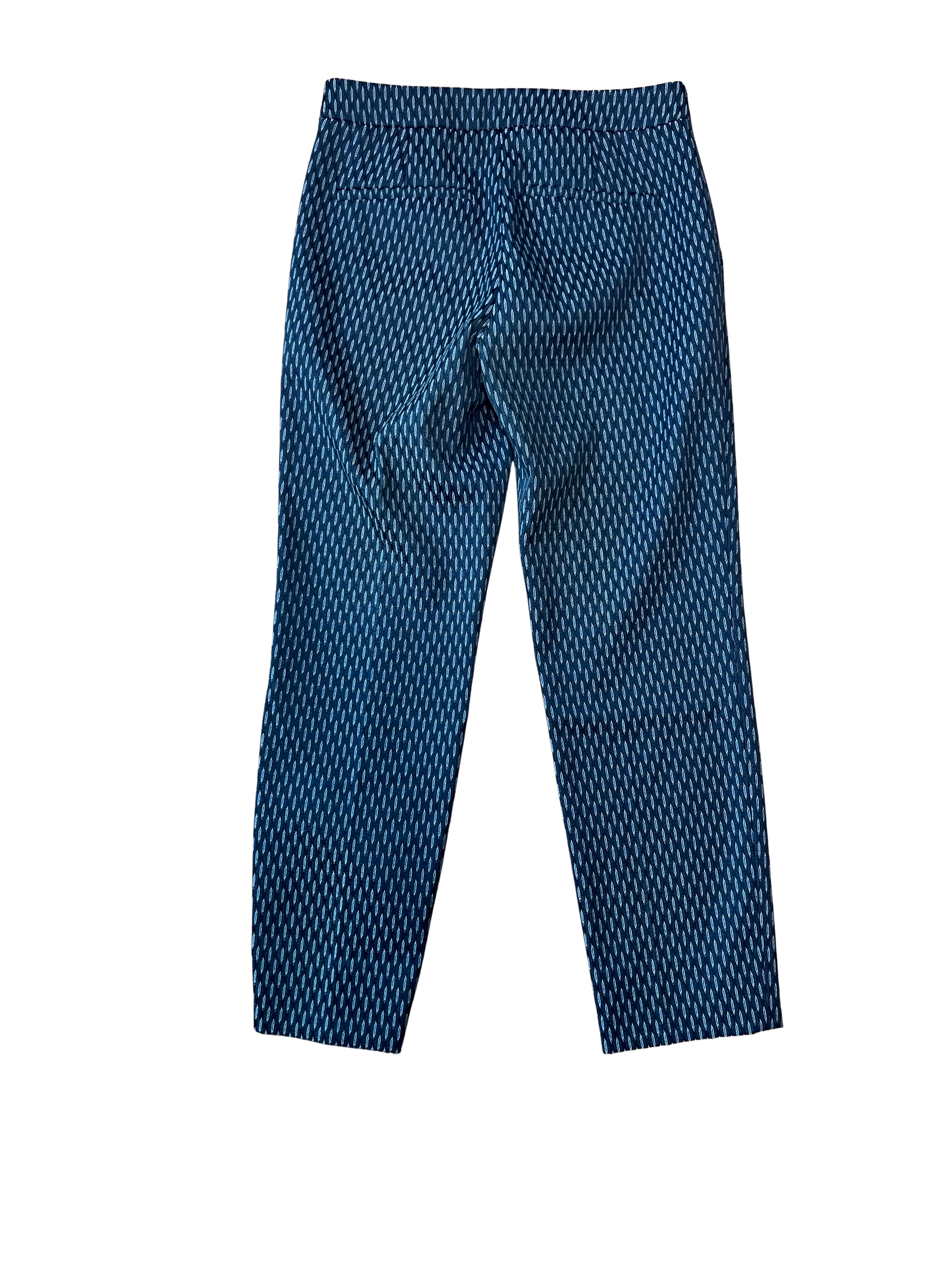 Theory Blue Geometric Print Matching Top & Pant Set | Petite | NWOT