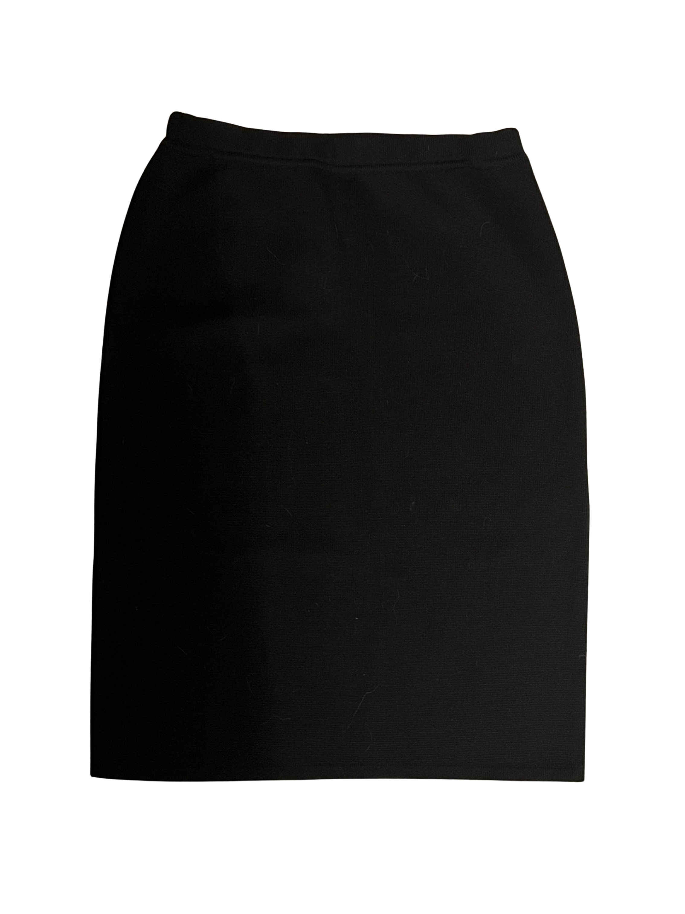 Salvatore Ferragamo Wool Mini Skirt — Black | Size Medium