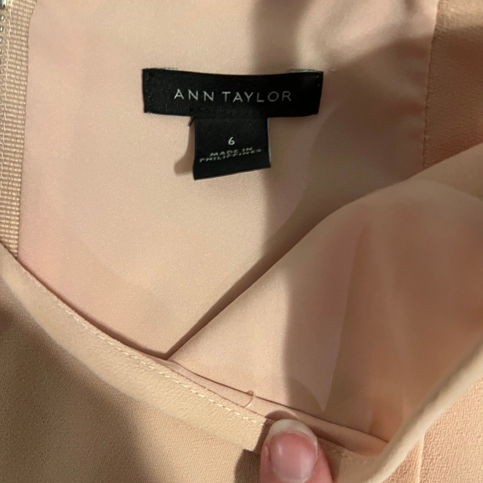Ann Taylor Scalloped Neck Shift Dress