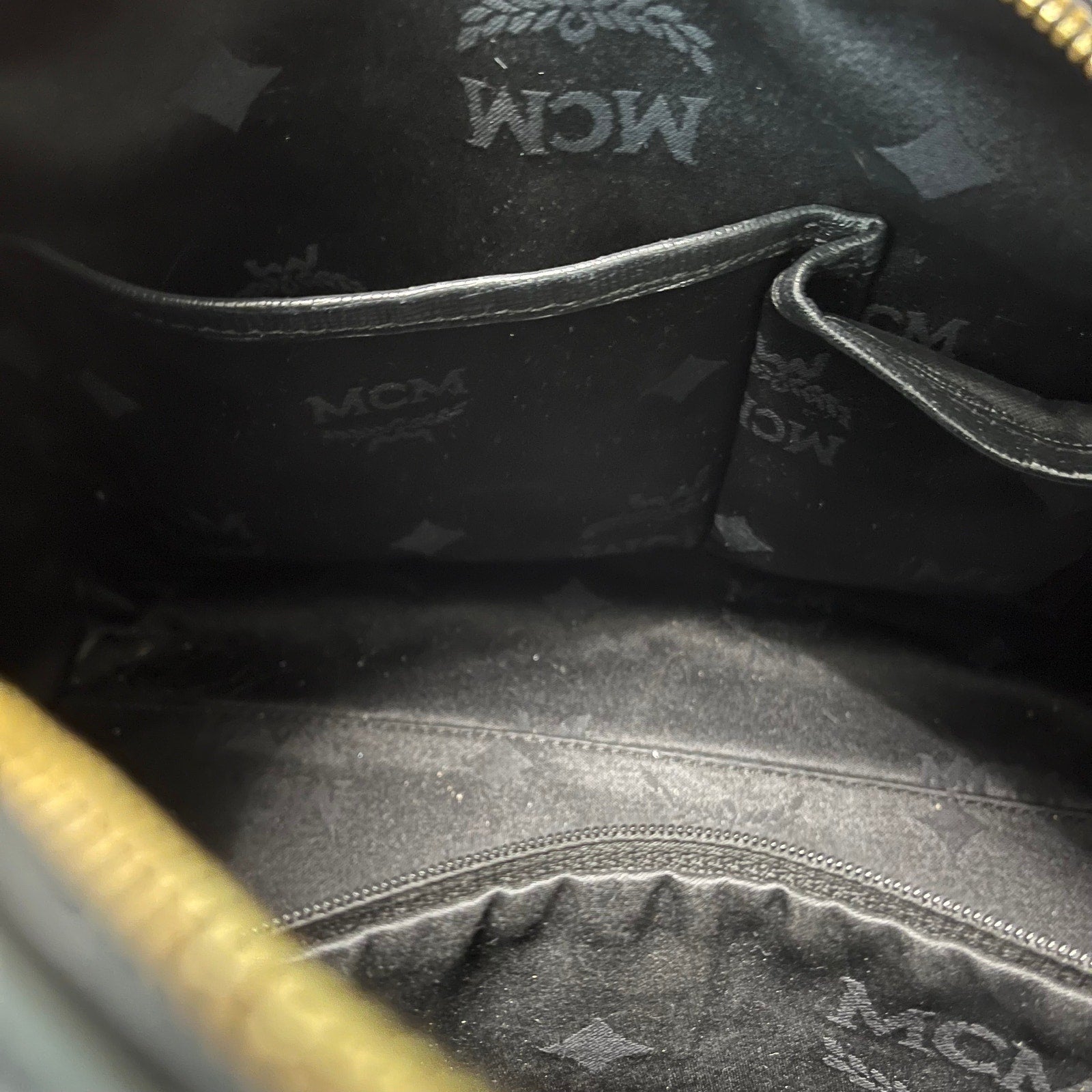 MCM Black Boston Bag in Saffiano Leather