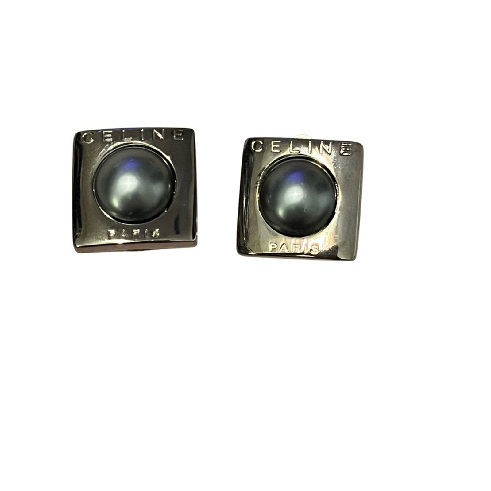 Celine Square Clip On Earrings