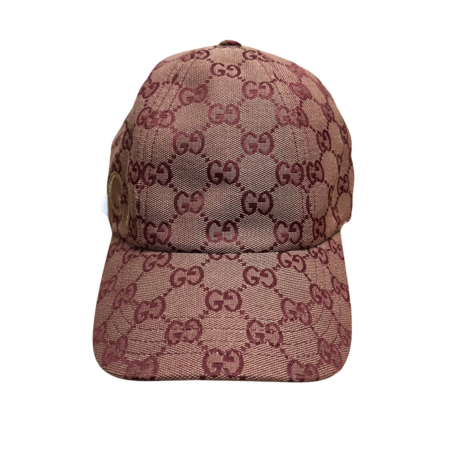 Gucci M Jackson Burgundy and Brown GG Canvas Hat - NWT