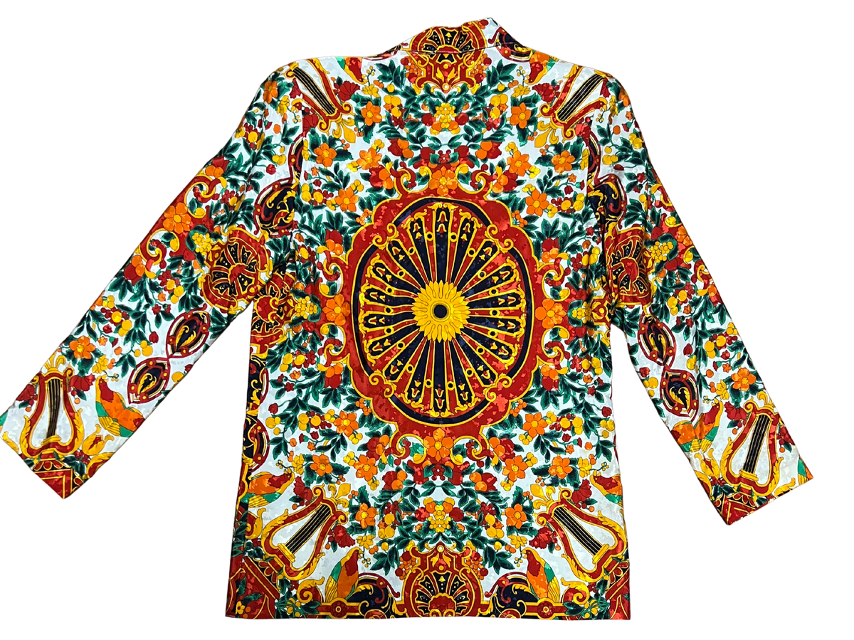 Howard Wolf Multicolor Floral Print Statement Blazer | Size 10