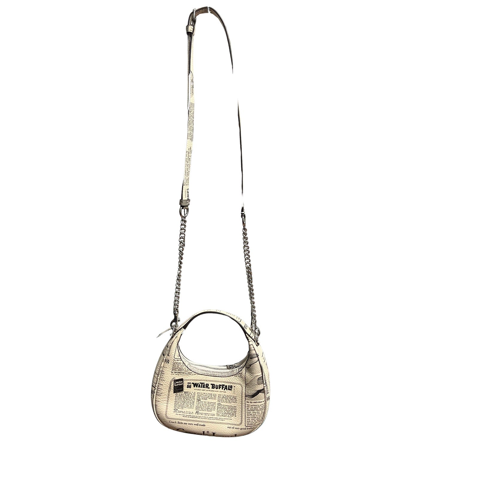 New Coach Carmen Mini Crossbody Bag With Newspaper Print