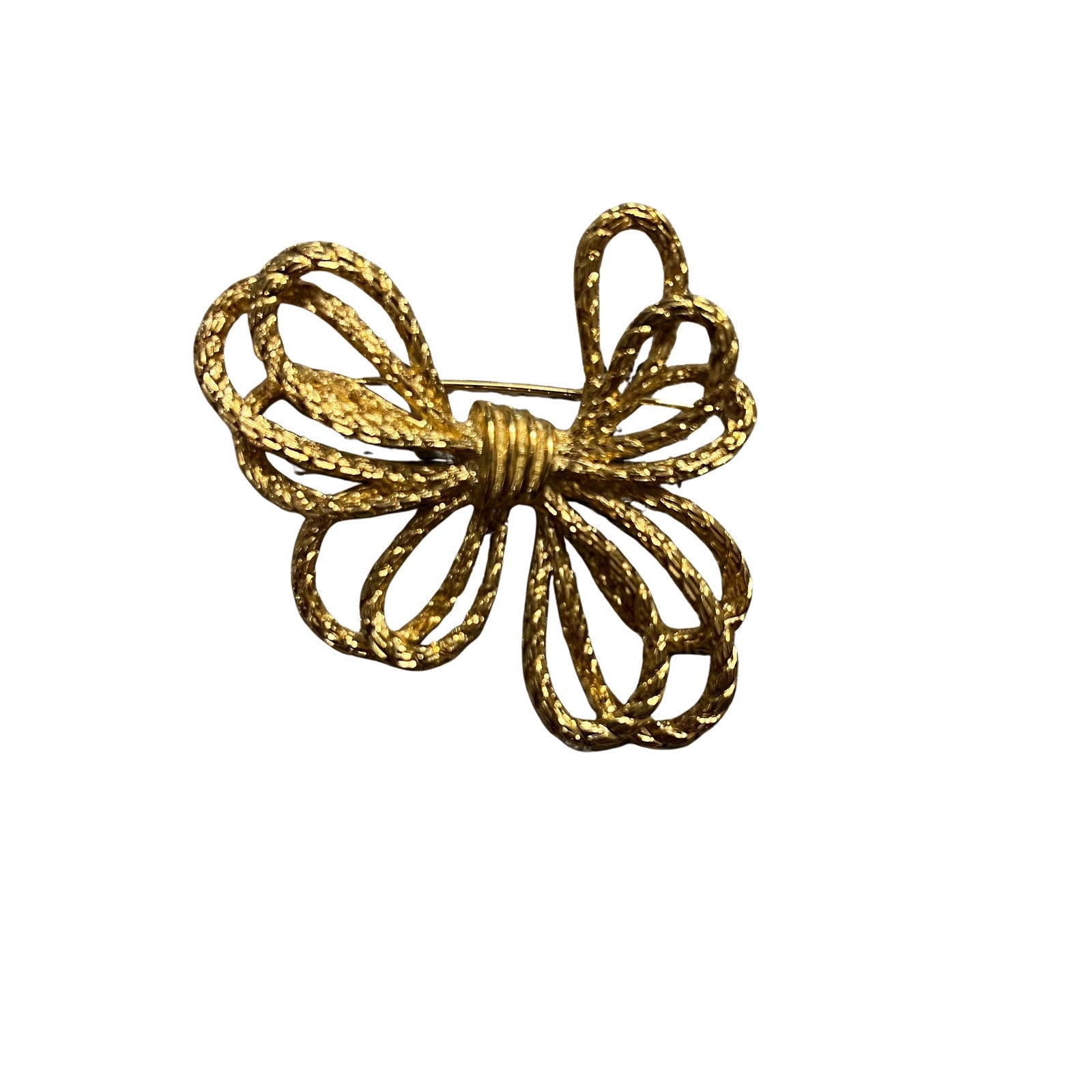 Vintage Gold Bow Brooch