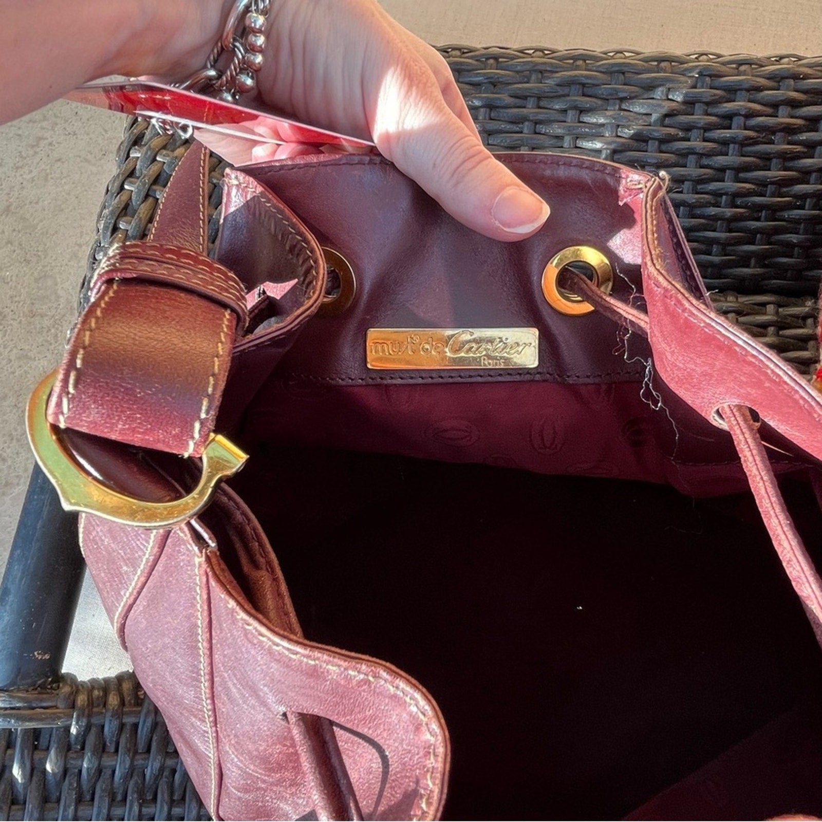 Cartier Seau Leather Bucket Bag