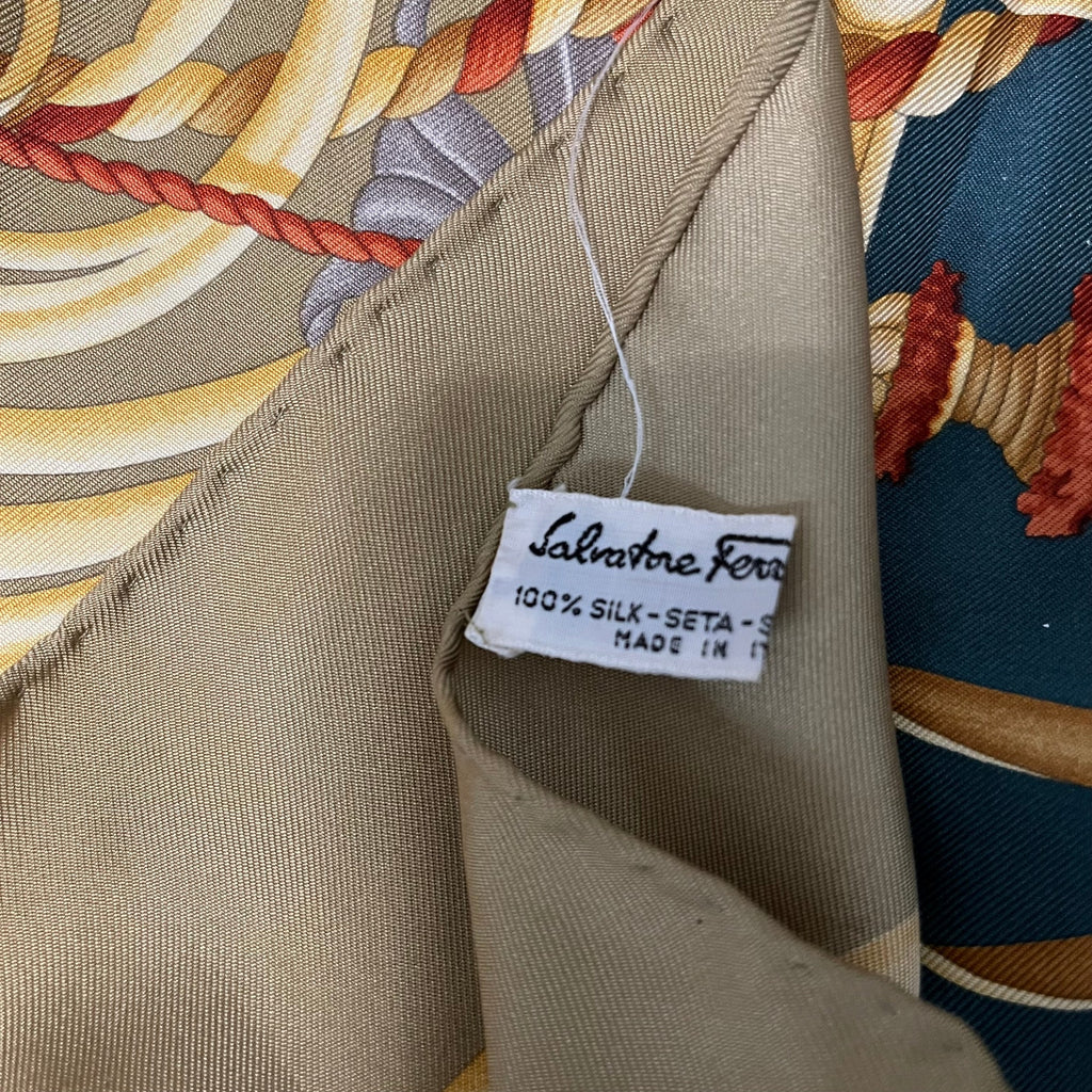 Ferragamo Silk Scarf with Penguins and Seals