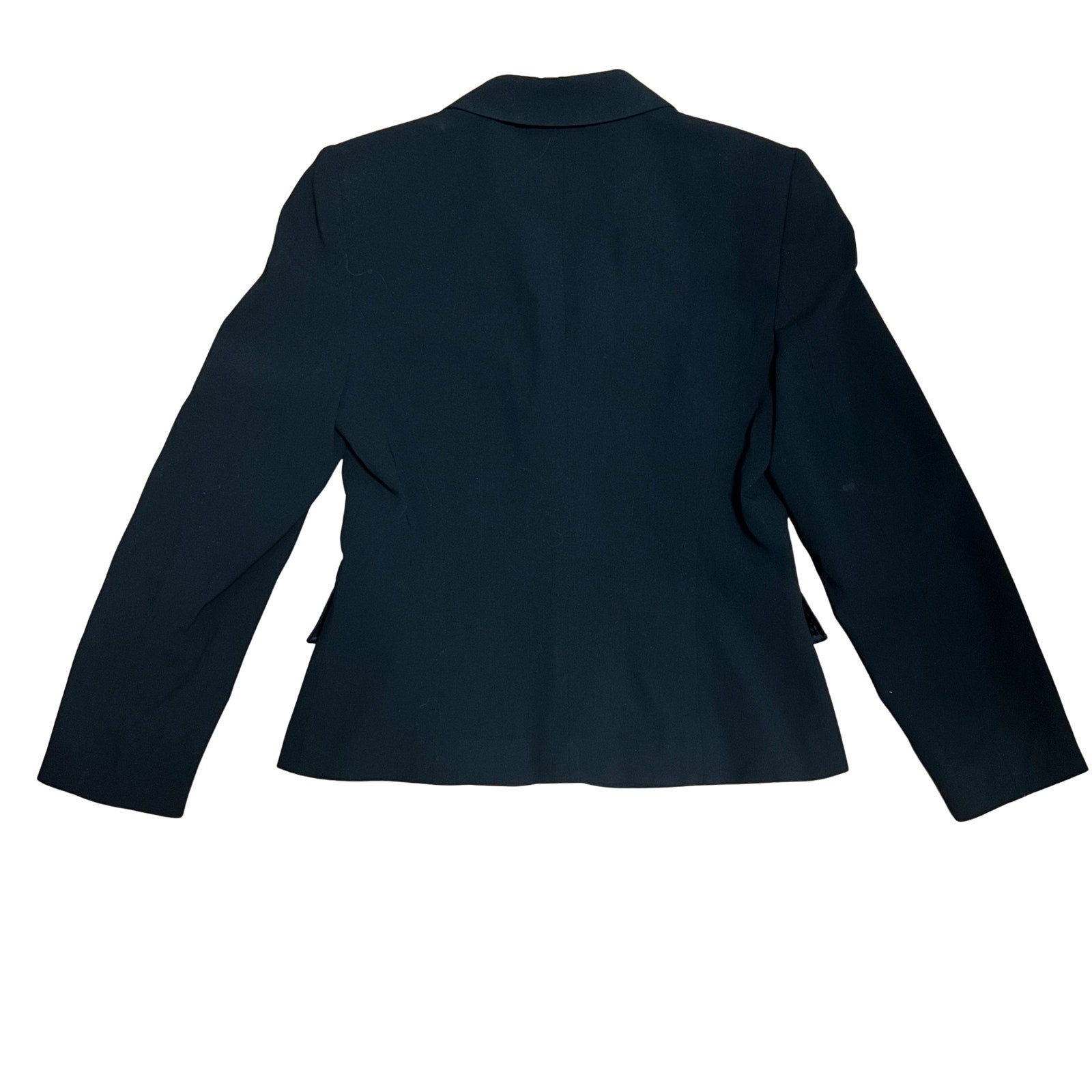Escada Black Tailored Zip Blazer Size 38 Luxury Career Minimalist Designer