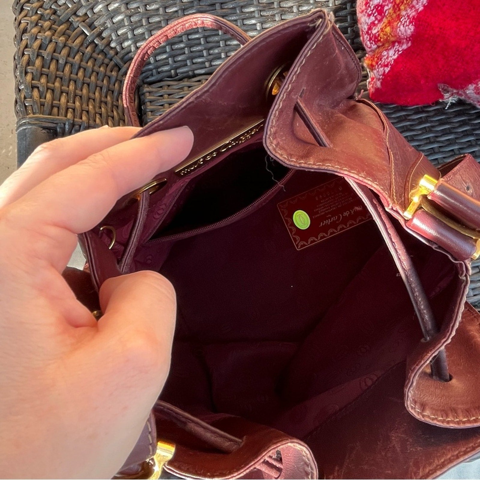 Cartier Seau Leather Bucket Bag