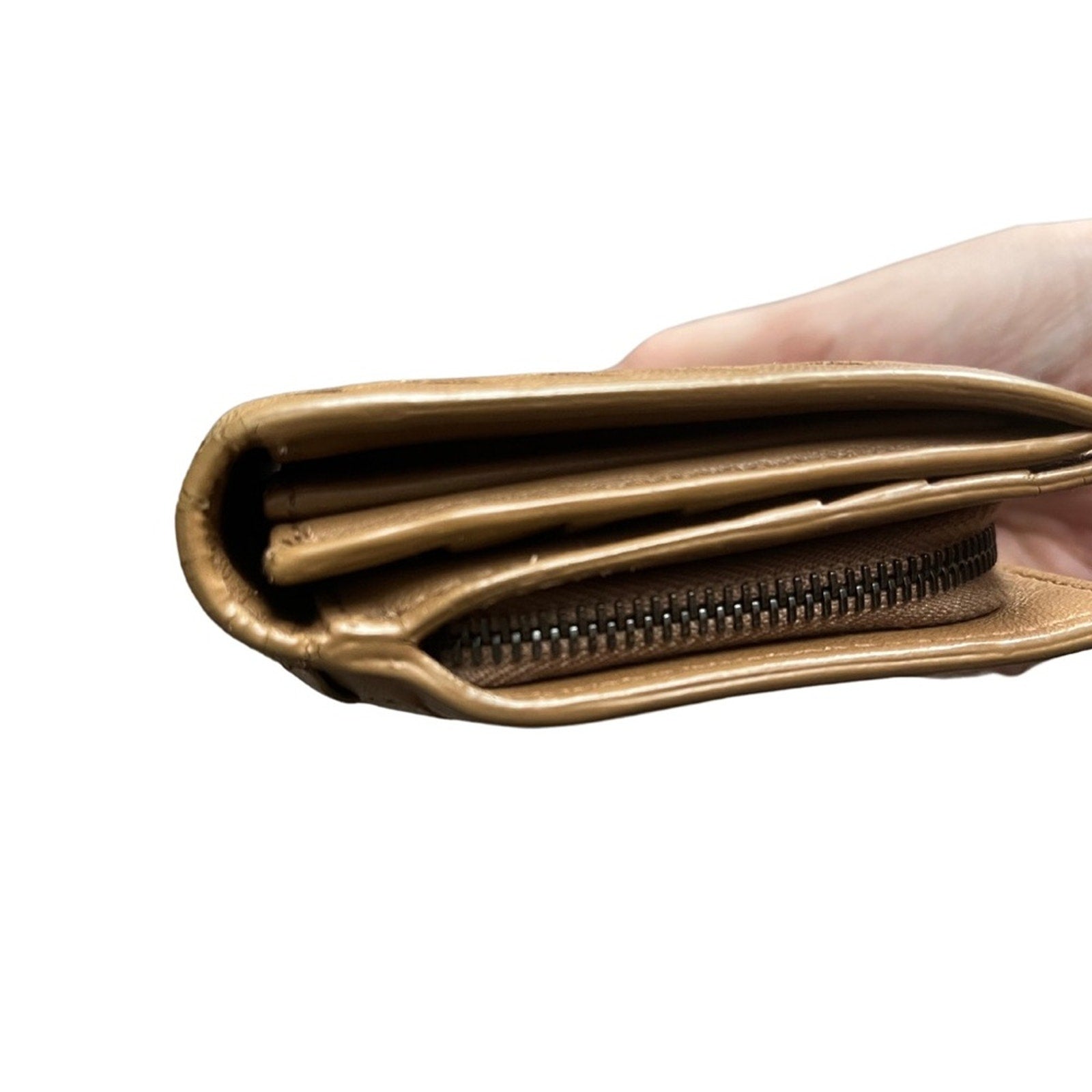 Bottega Veneta Camel Wallet