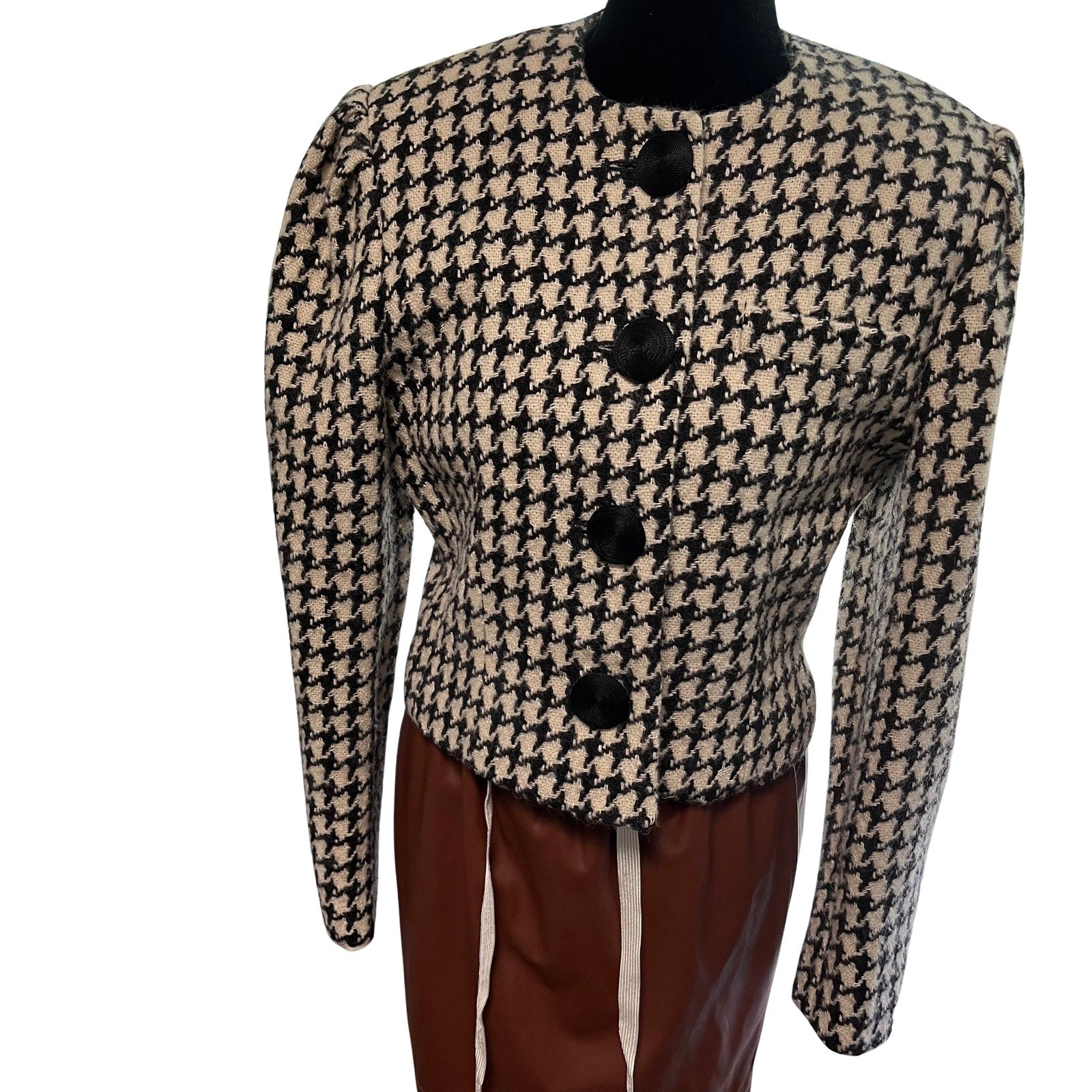 Houndstooth Black and White Blazer