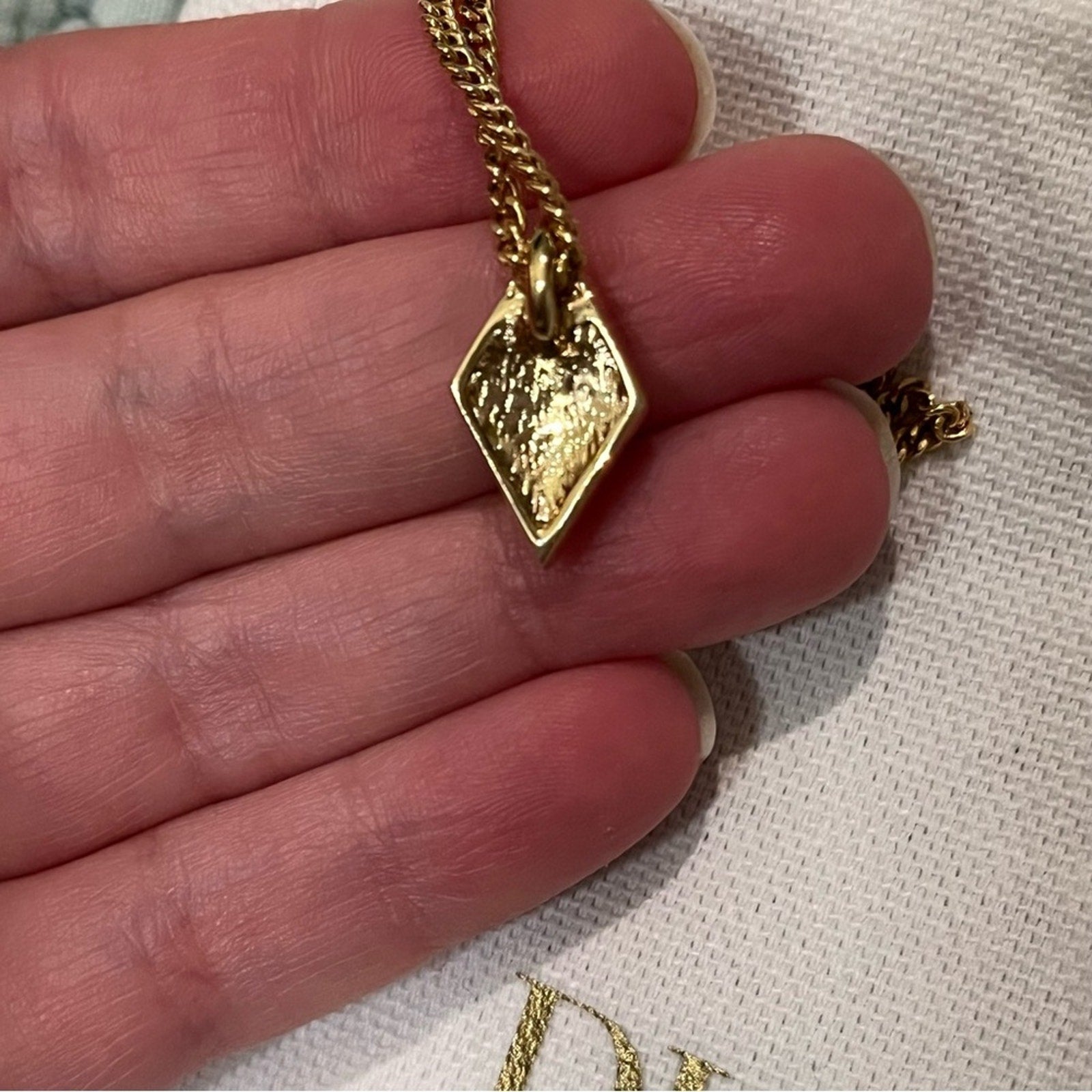 Dior Gold Necklace with Pendant
