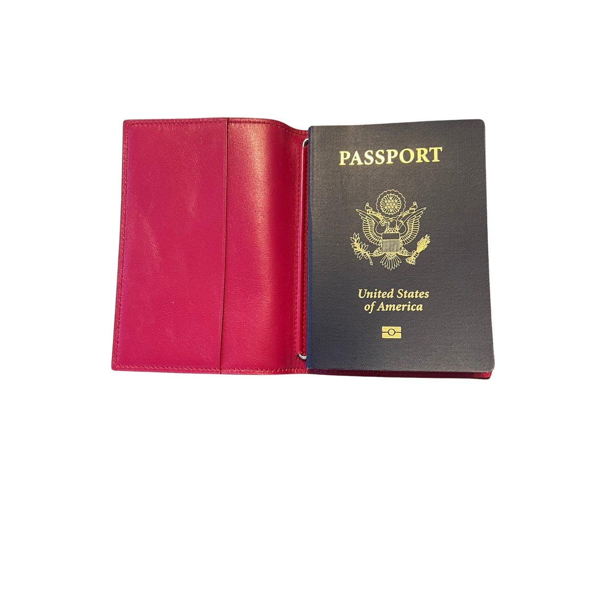 Hermès Leather Passport Holder | Vibrant Pink & Red | 3.75" x 5" | COA Included
