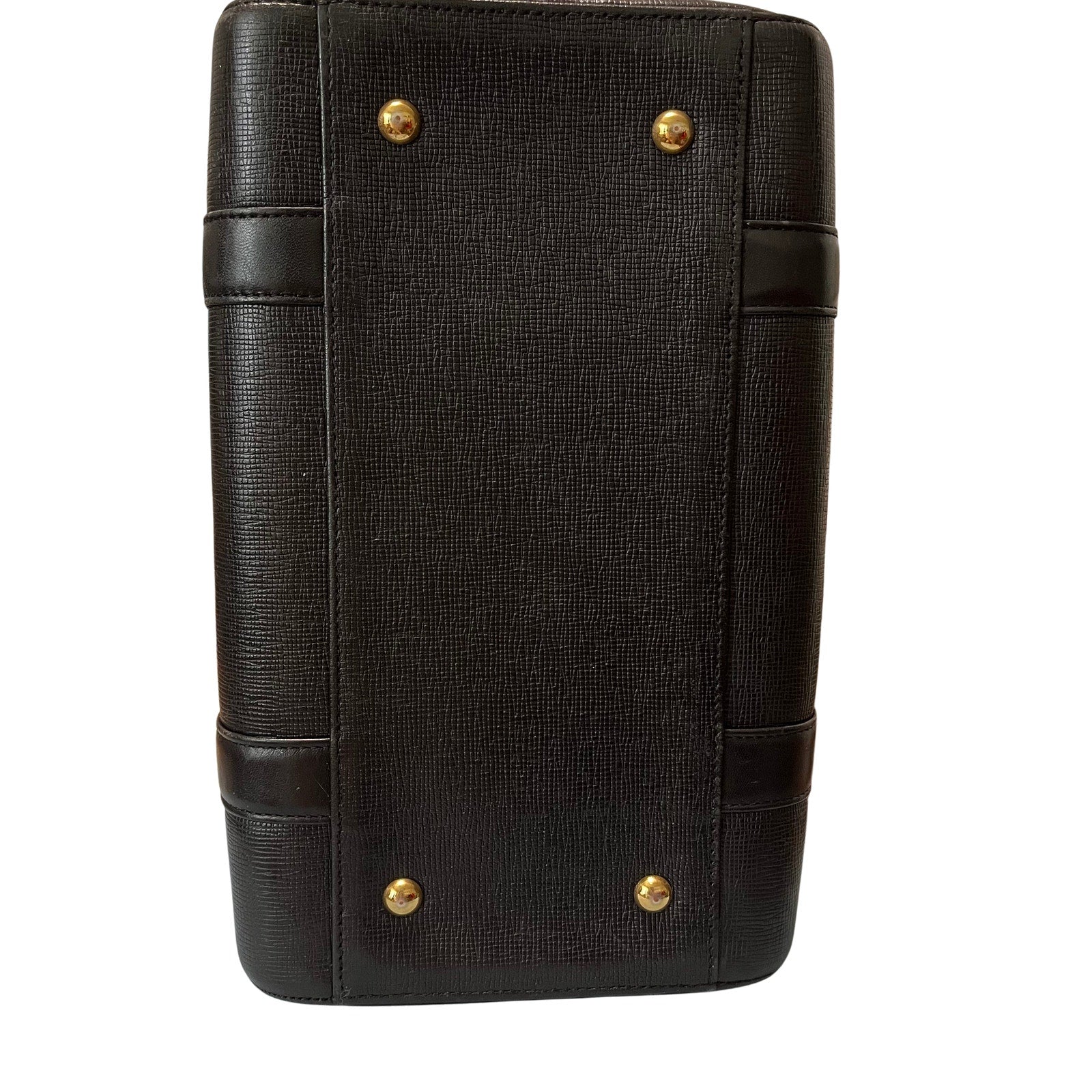 MCM Black Boston Bag in Saffiano Leather