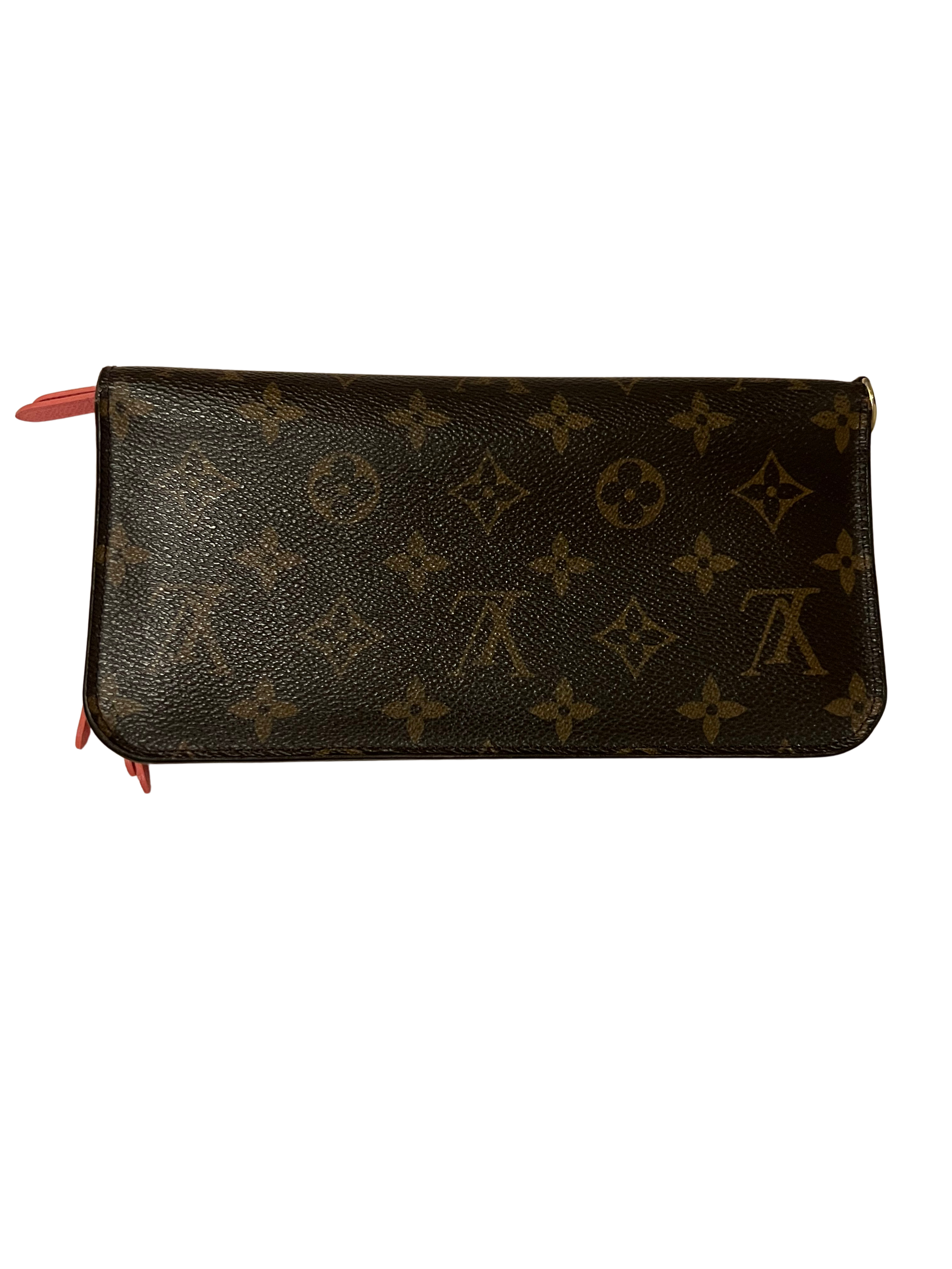 Louis Vuitton Monogram Insolite Long Wallet — Brown Monogram / Pink Interior