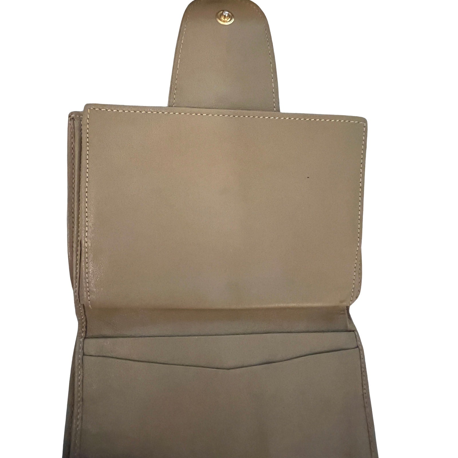 Celine Vintage Kisslock Coin Purse Clutch Wallet Mini Gold Frame
