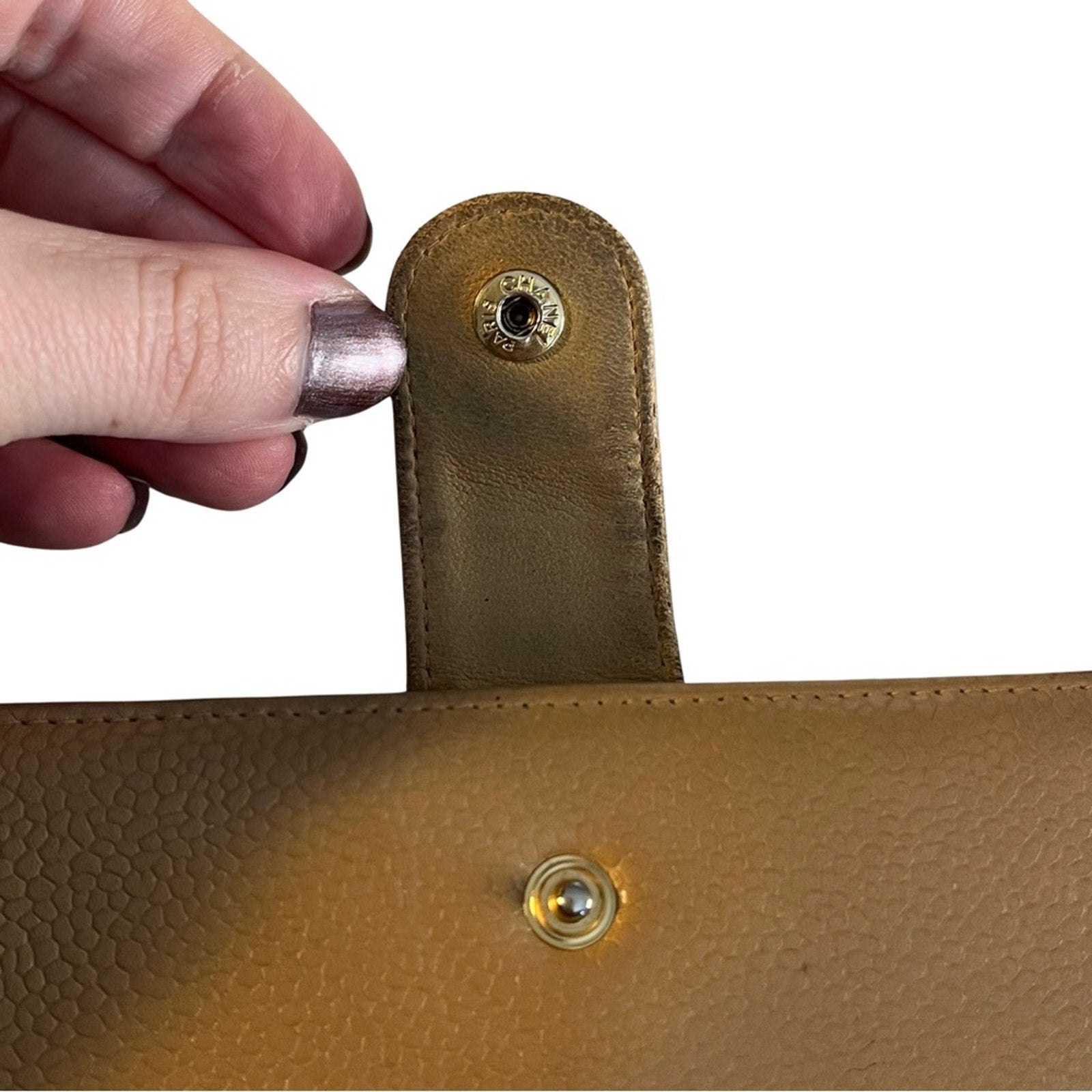 Chanel Camel Bifold Leather Wallet