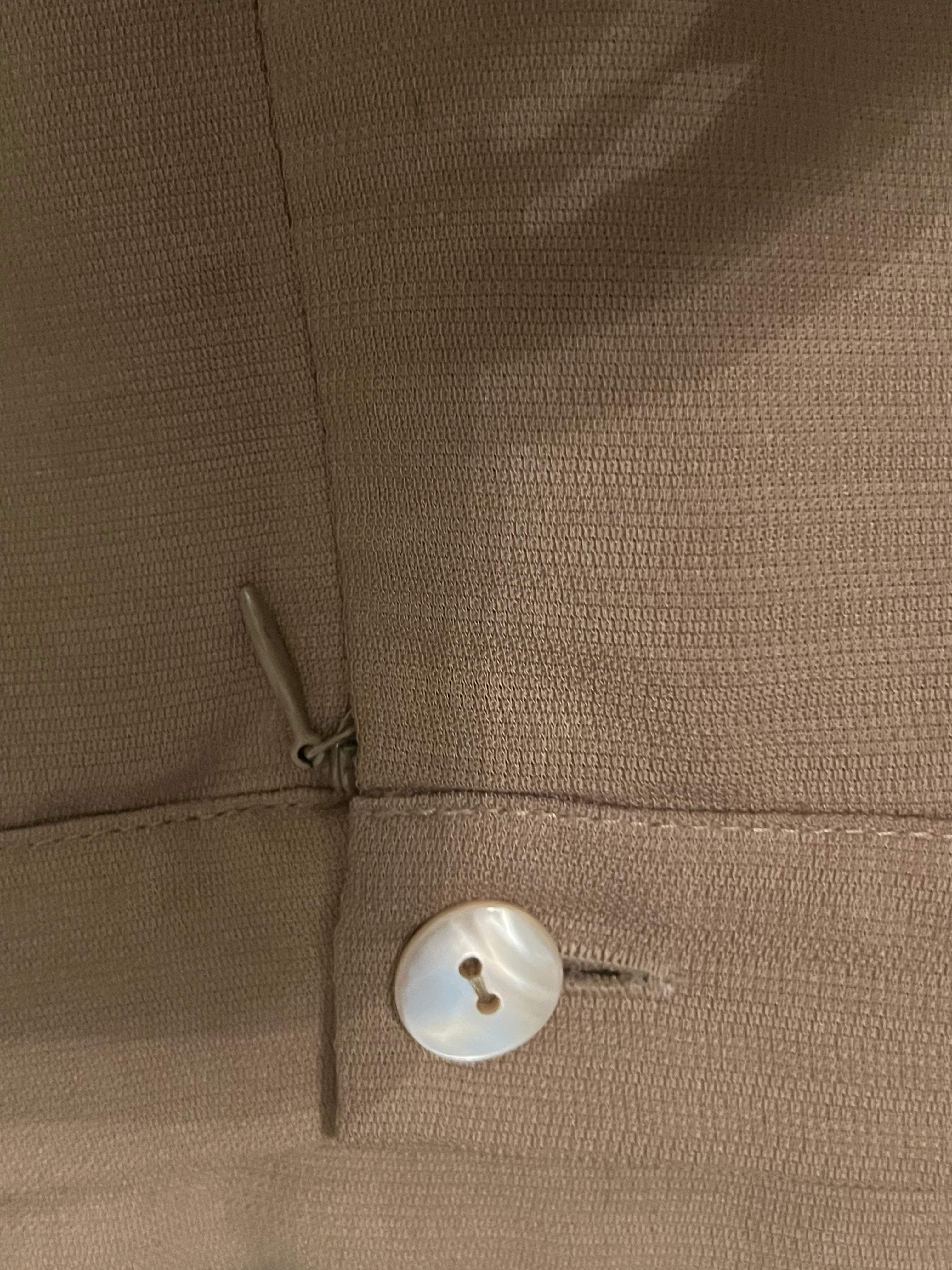 Vintage Fendi Wool-Blend Mini Skirt — Taupe Italian 40