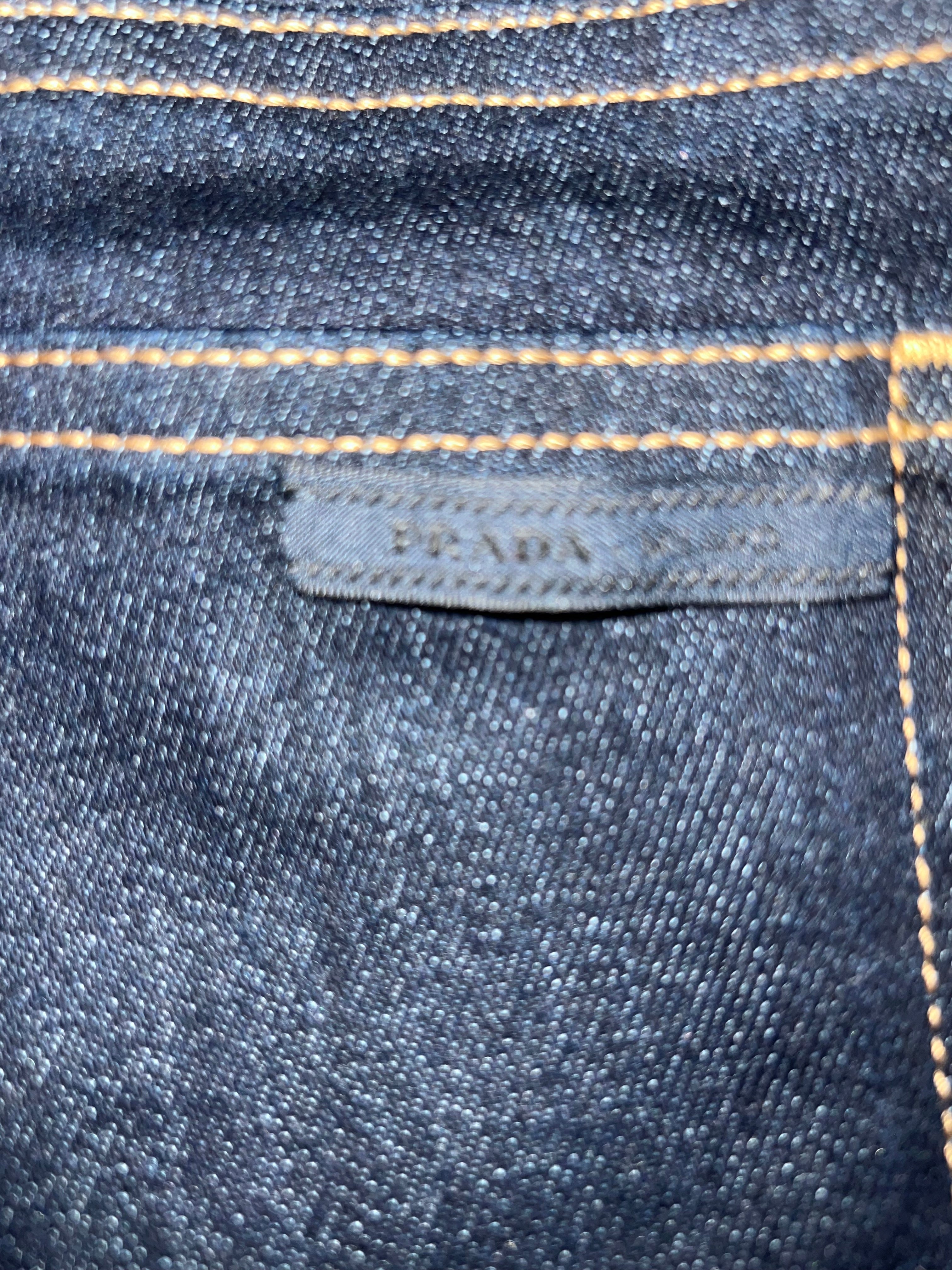 Prada Light Soft Denim Stretch Jeans | Indigo Blue | Size 26 | NWT