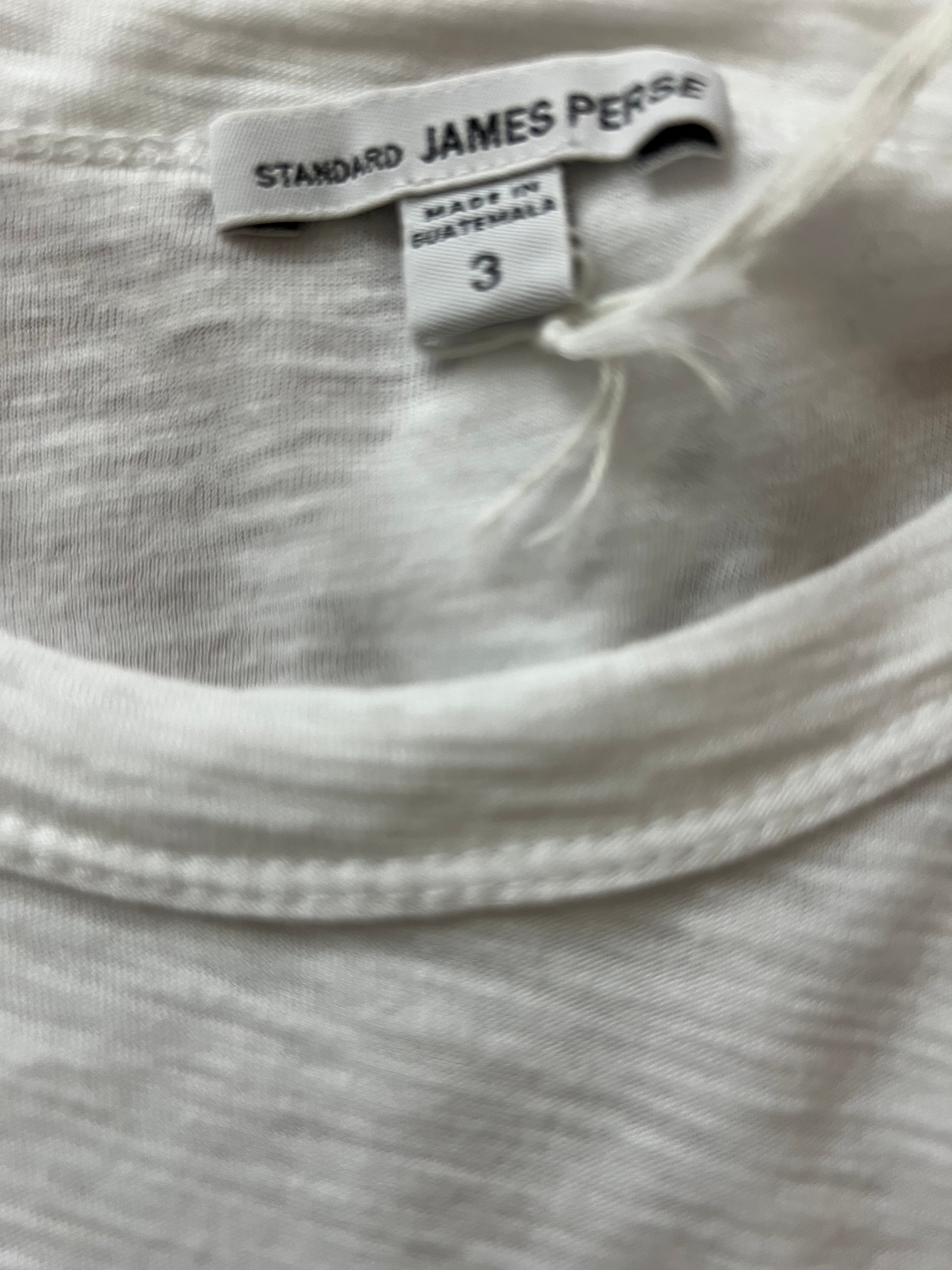 James Perse Pocket Tee | White Cotton Modal | Size 3 / XL | NWT