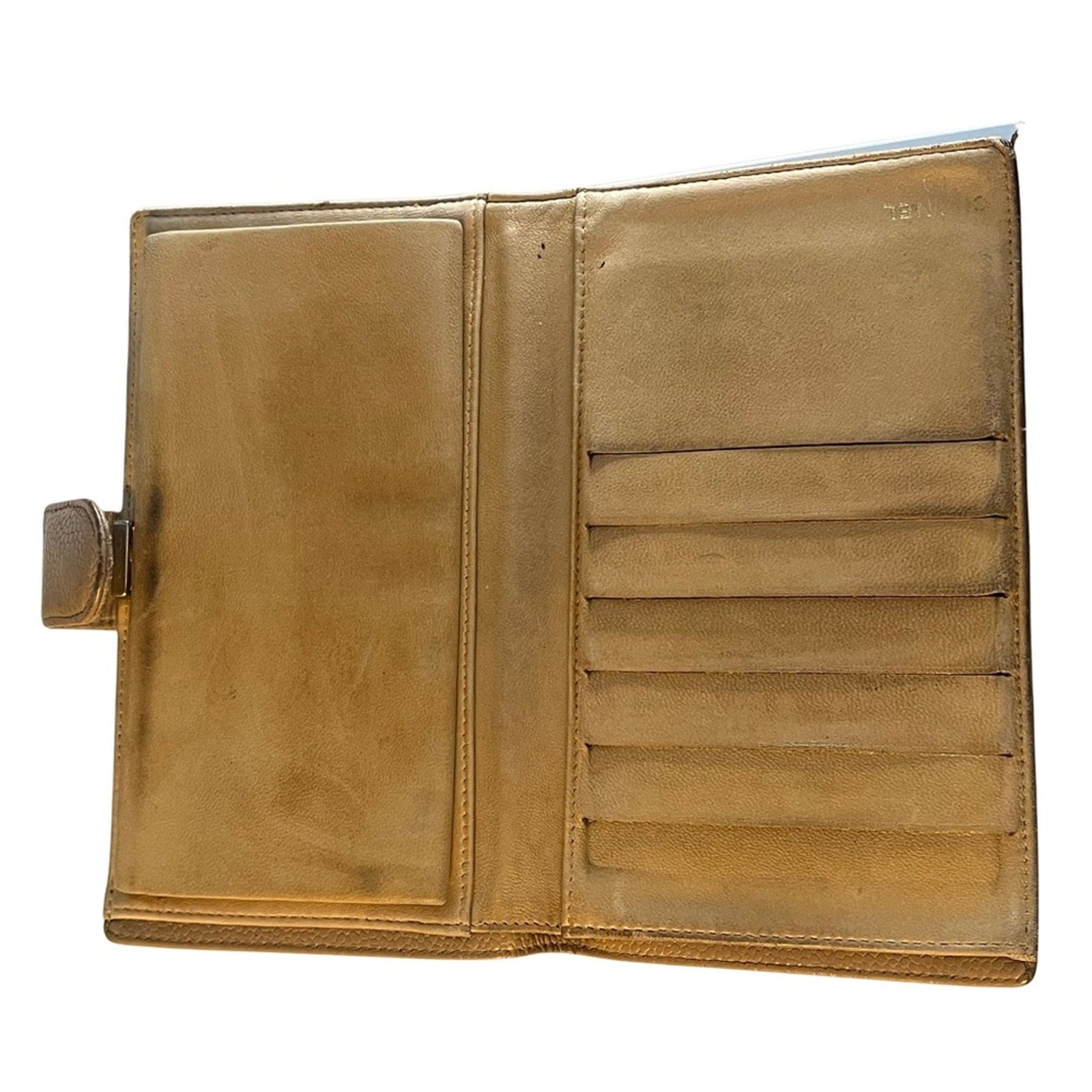 Chanel Camel Bifold Leather Wallet