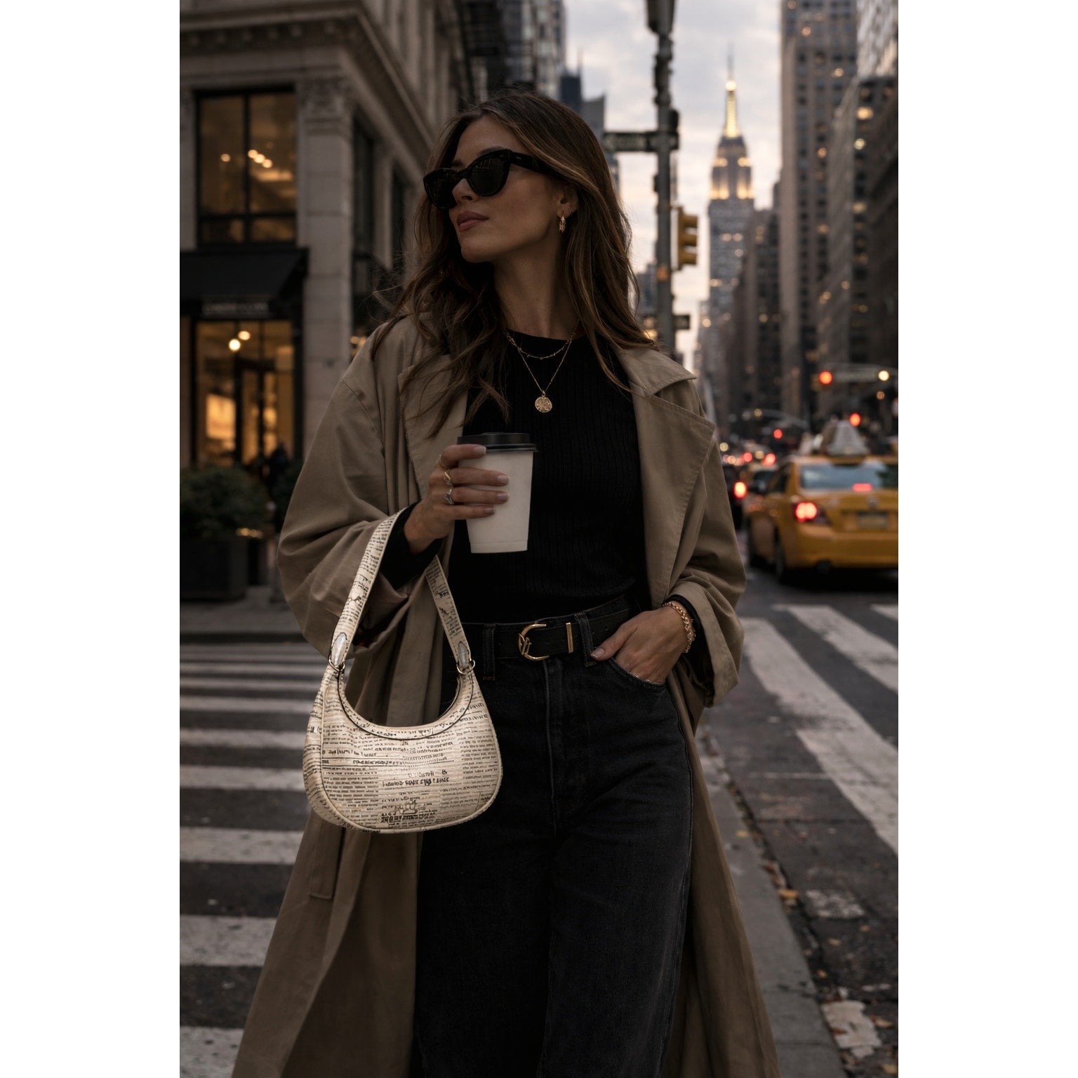 New Coach Carmen Mini Crossbody Bag With Newspaper Print