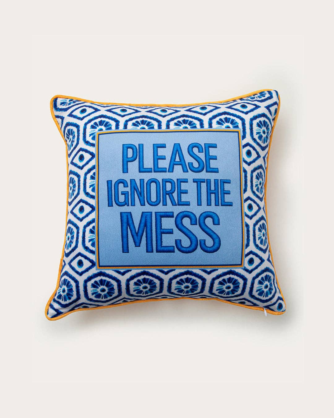 Please ignore the mess pillow