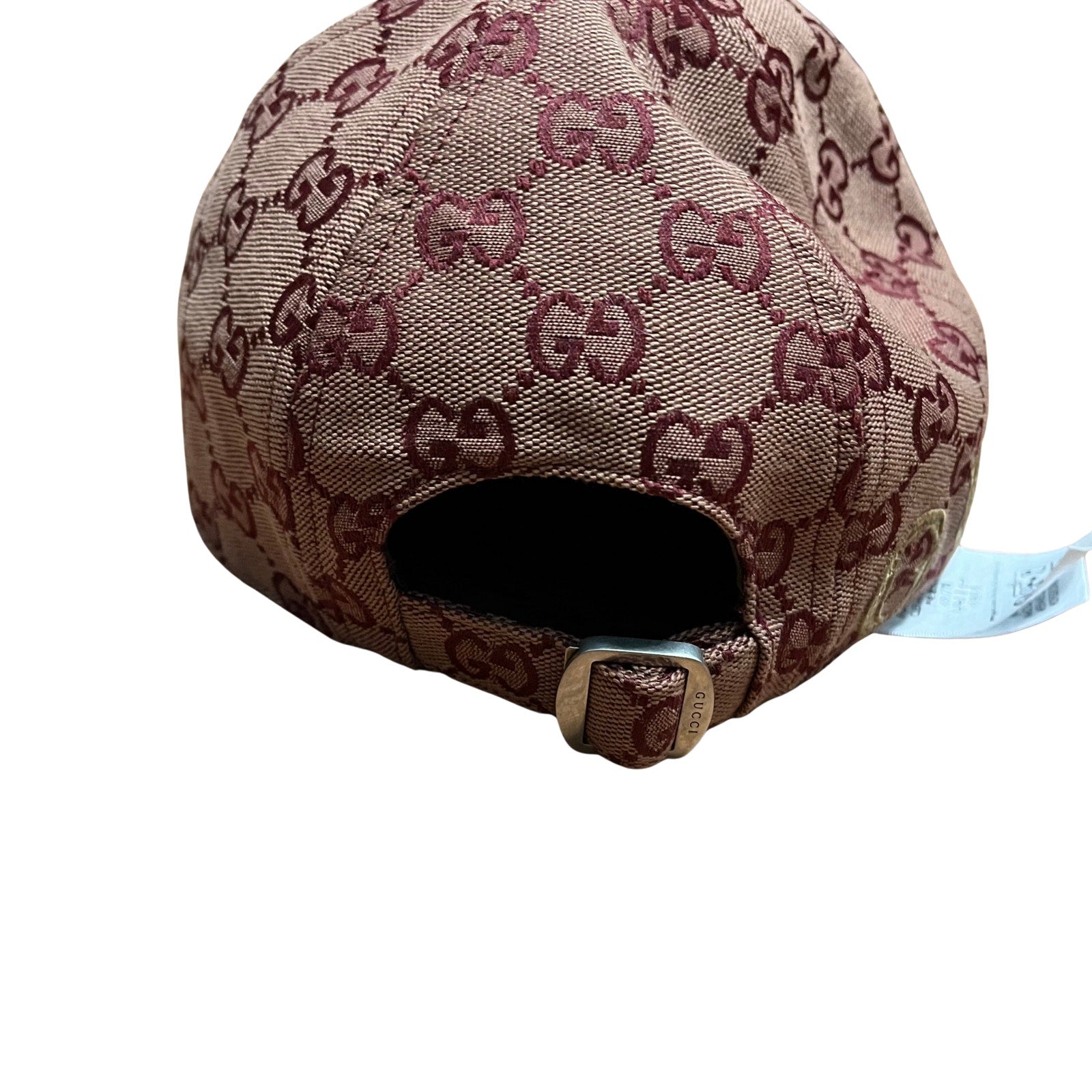 Gucci M Jackson Burgundy and Brown GG Canvas Hat - NWT