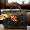 MCM Black Boston Bag in Saffiano Leather