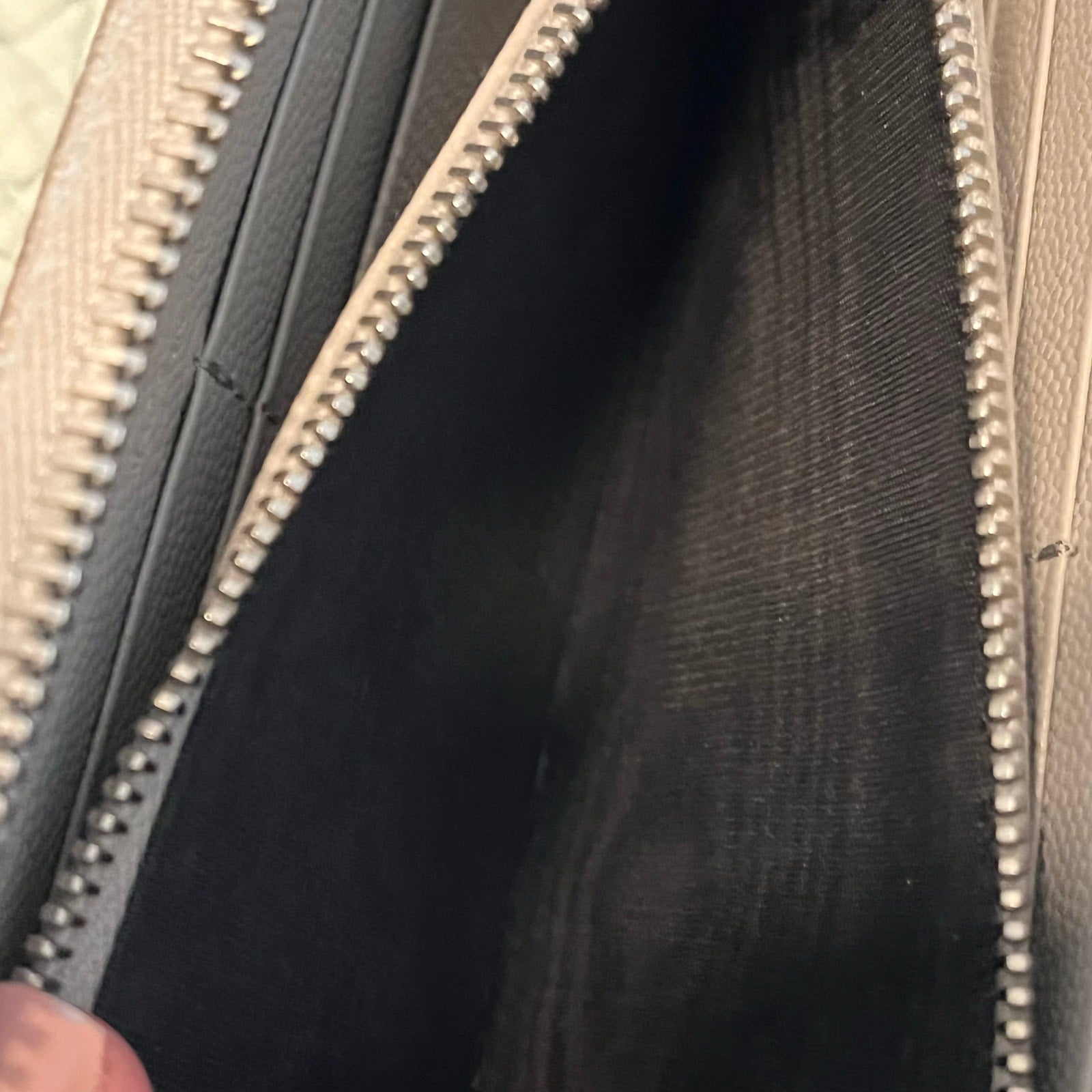 Saint Laurent Monogram Matelassé Zip Around Wallet Gray
