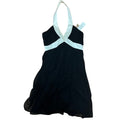 Maggie London Black and White Halter Dress with Bow
