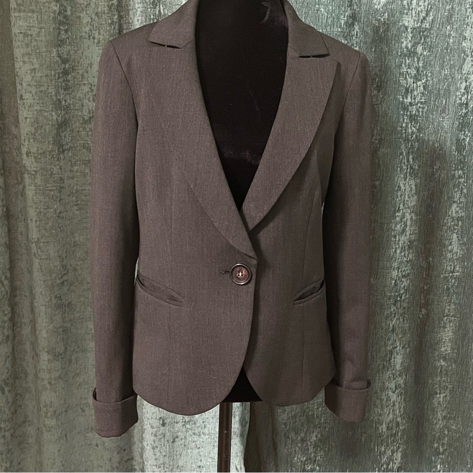 Lafayette 148 New York Grey Blazer Tailored Suit Jacket