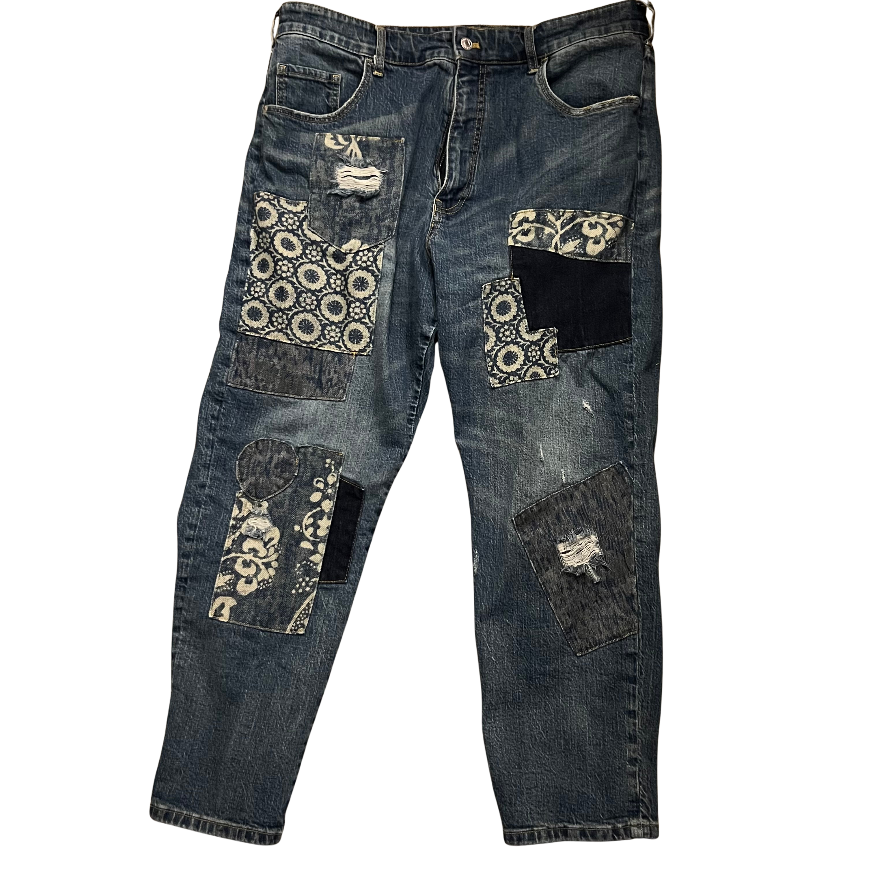 PILCRO Anthropologie Patchwork Jeans Size 32