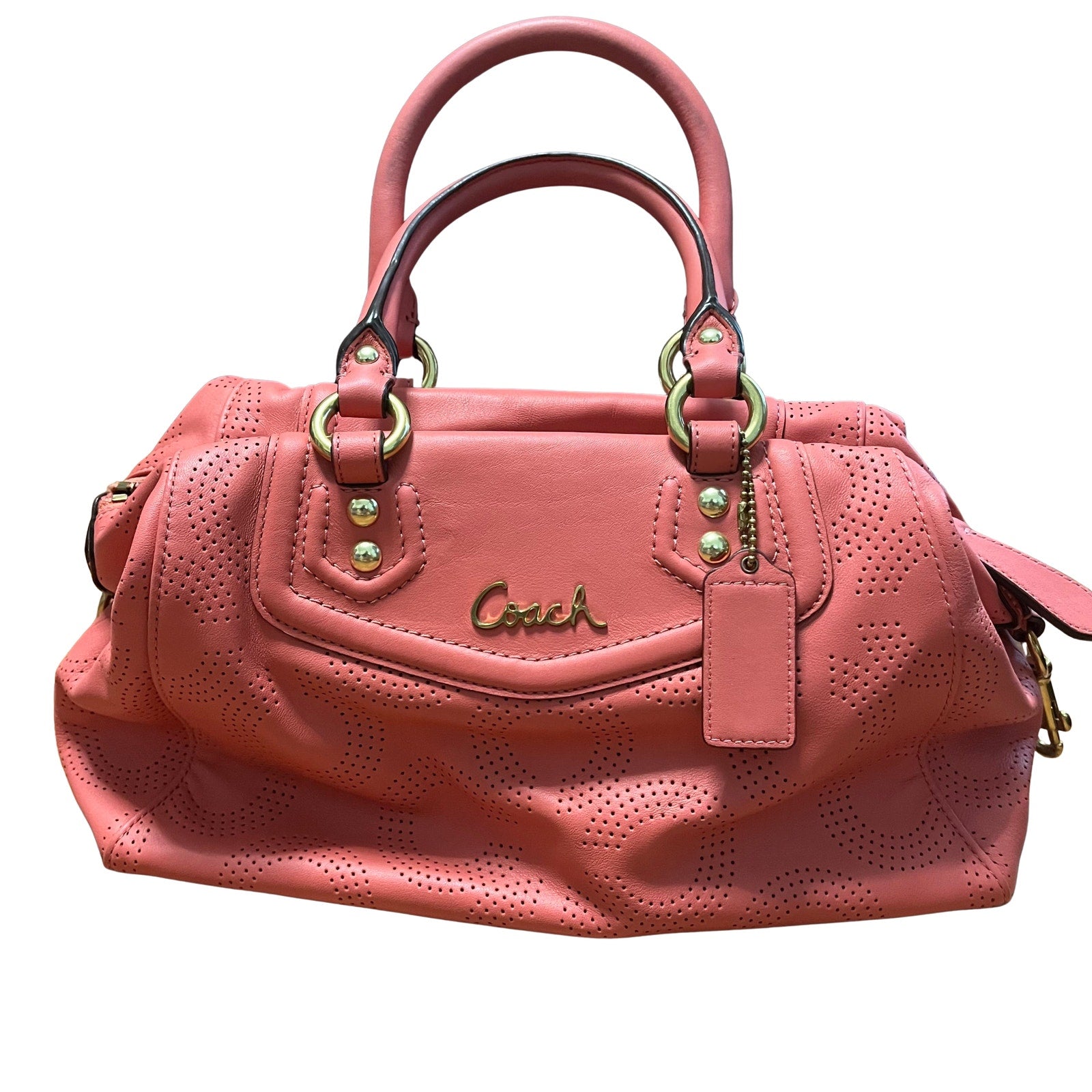 Coach Ashley Coral Shoulder Bag